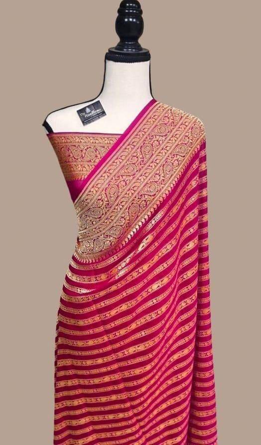 Lc-556 By Fashid Wholesale 01 To 10 Series Indian Traditional Wear Collection Beautiful Stylish Fancy Colorful Party Wear & Occasional Wear Pure Soft Khadi Georgette Silk Sarees At Wholesale Price