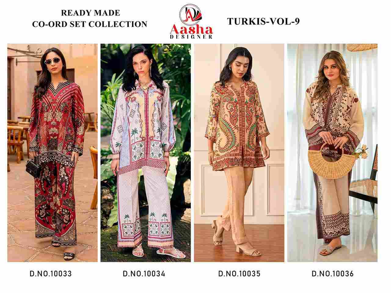 Turkis Vol-9 By Aasha Designer 10033 To 10036 Series Designer Stylish Fancy Colorful Beautiful Casual Wear & Ethnic Wear Modal Satin Co-Ords At Wholesale Price