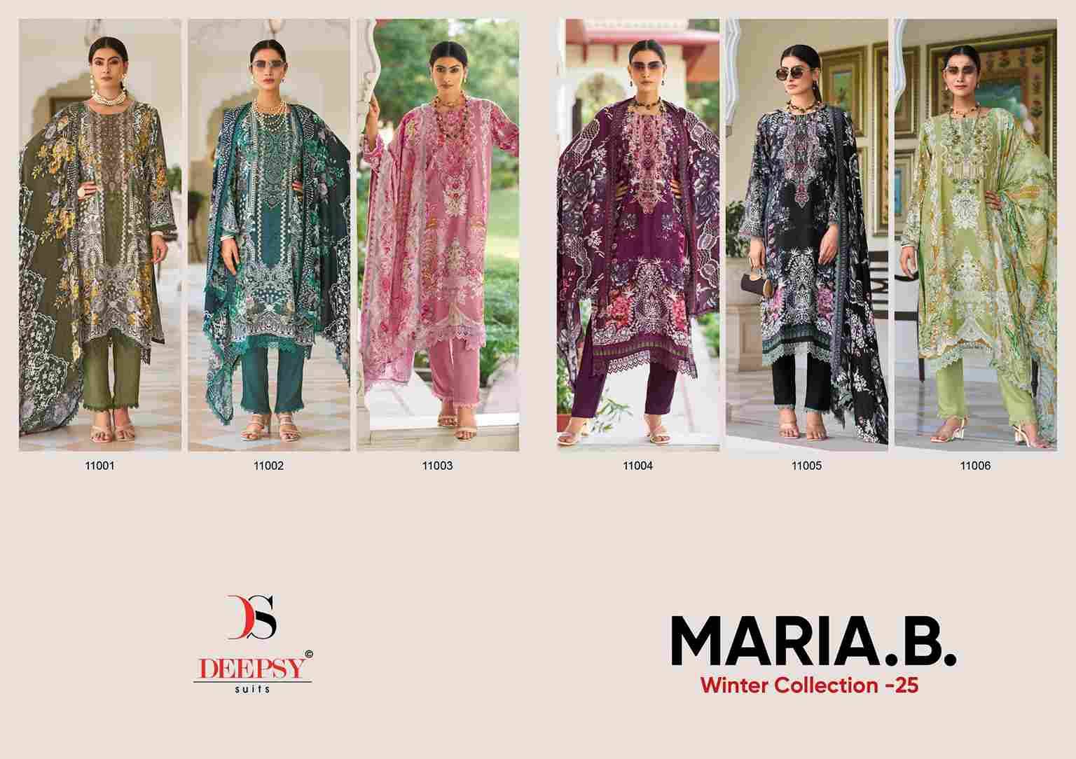 Maria.B. Winter Collection-25 By Deepsy Suits 11001 To 11006 Series Designer Pakistani Suits Beautiful Fancy Stylish Colorful Party Wear & Occasional Wear Pure Viscose Pashmina Dresses At Wholesale Price