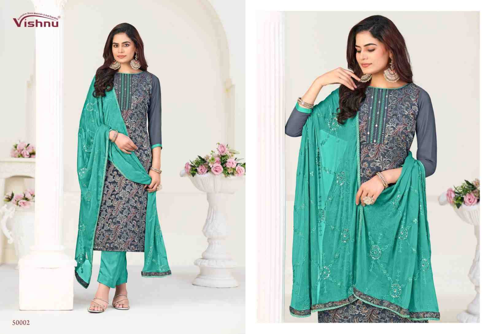 Libbas Vol-2 By Vishnu 50001 To 50012 Series Beautiful Stylish Festive Suits Fancy Colorful Casual Wear & Ethnic Wear & Ready To Wear Georgette Brasso Dresses At Wholesale Price