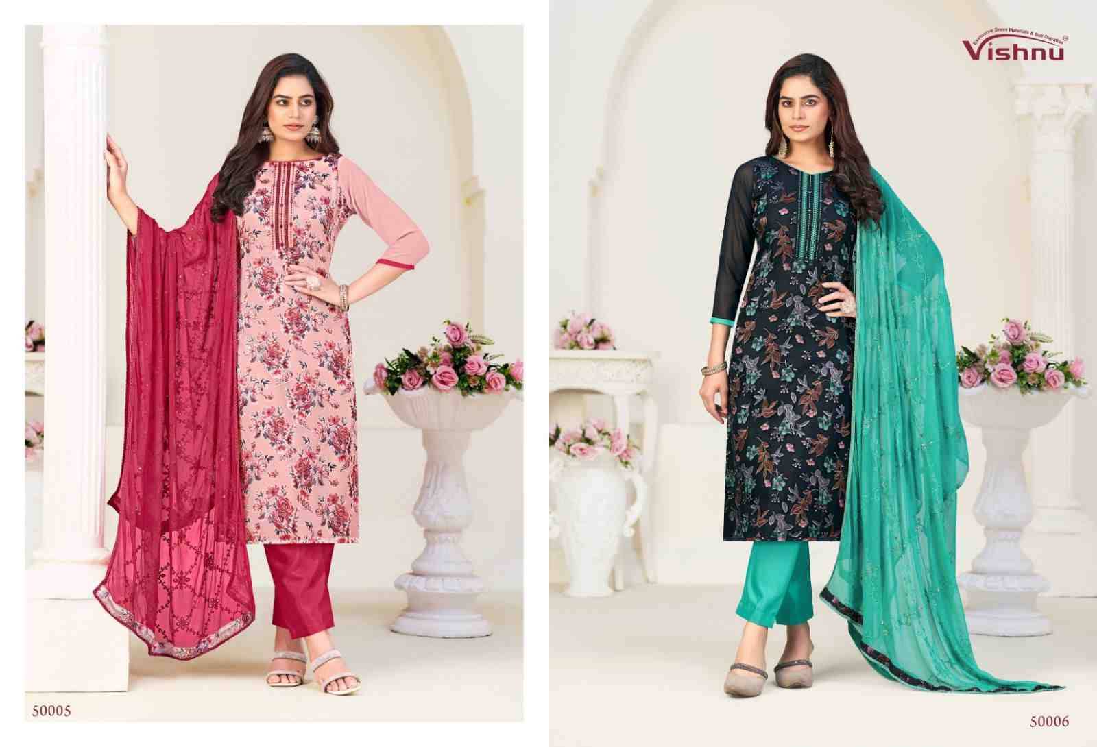 Libbas Vol-2 By Vishnu 50001 To 50012 Series Beautiful Stylish Festive Suits Fancy Colorful Casual Wear & Ethnic Wear & Ready To Wear Georgette Brasso Dresses At Wholesale Price