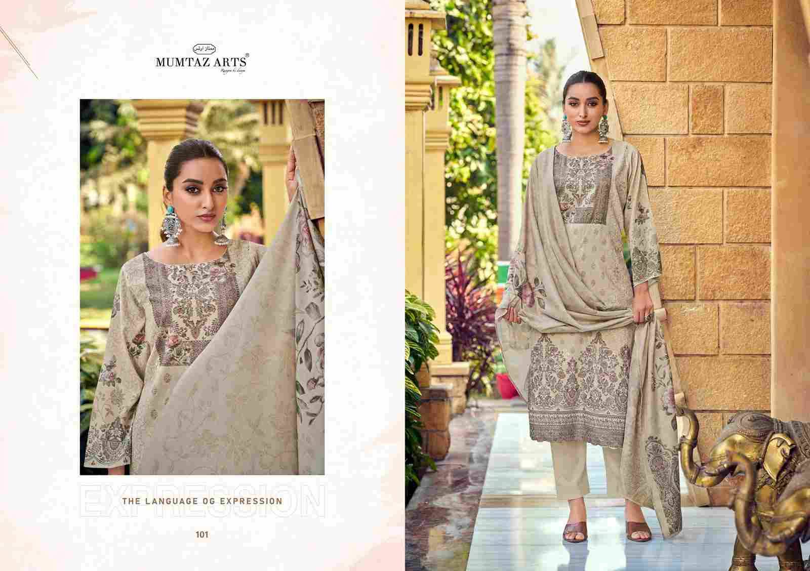 Vaani By Mumtaz Arts 101 To 104 Series Beautiful Festive Suits Colorful Stylish Fancy Casual Wear & Ethnic Wear Pure Jam Satin Print Dresses At Wholesale Price