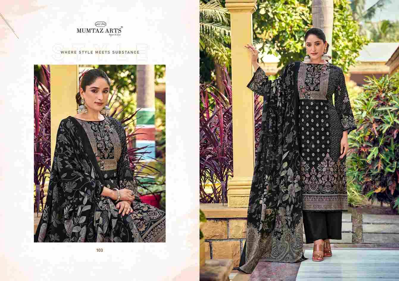 Vaani By Mumtaz Arts 101 To 104 Series Beautiful Festive Suits Colorful Stylish Fancy Casual Wear & Ethnic Wear Pure Jam Satin Print Dresses At Wholesale Price