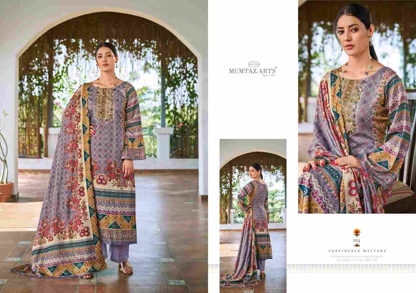 Zareen By Mumtaz Arts 101 To 104 Series Beautiful Festive Suits Colorful Stylish Fancy Casual Wear & Ethnic Wear Pure Jam Satin Print Dresses At Wholesale Price