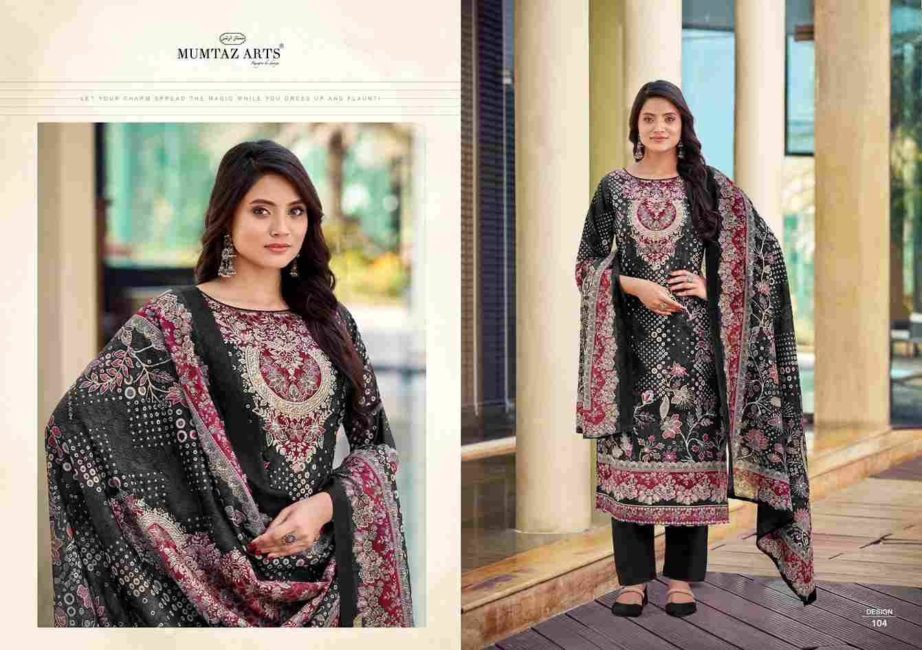 Veda By Mumtaz Arts 101 To 104 Series Beautiful Festive Suits Colorful Stylish Fancy Casual Wear & Ethnic Wear Pure Jam Satin Print Dresses At Wholesale Price