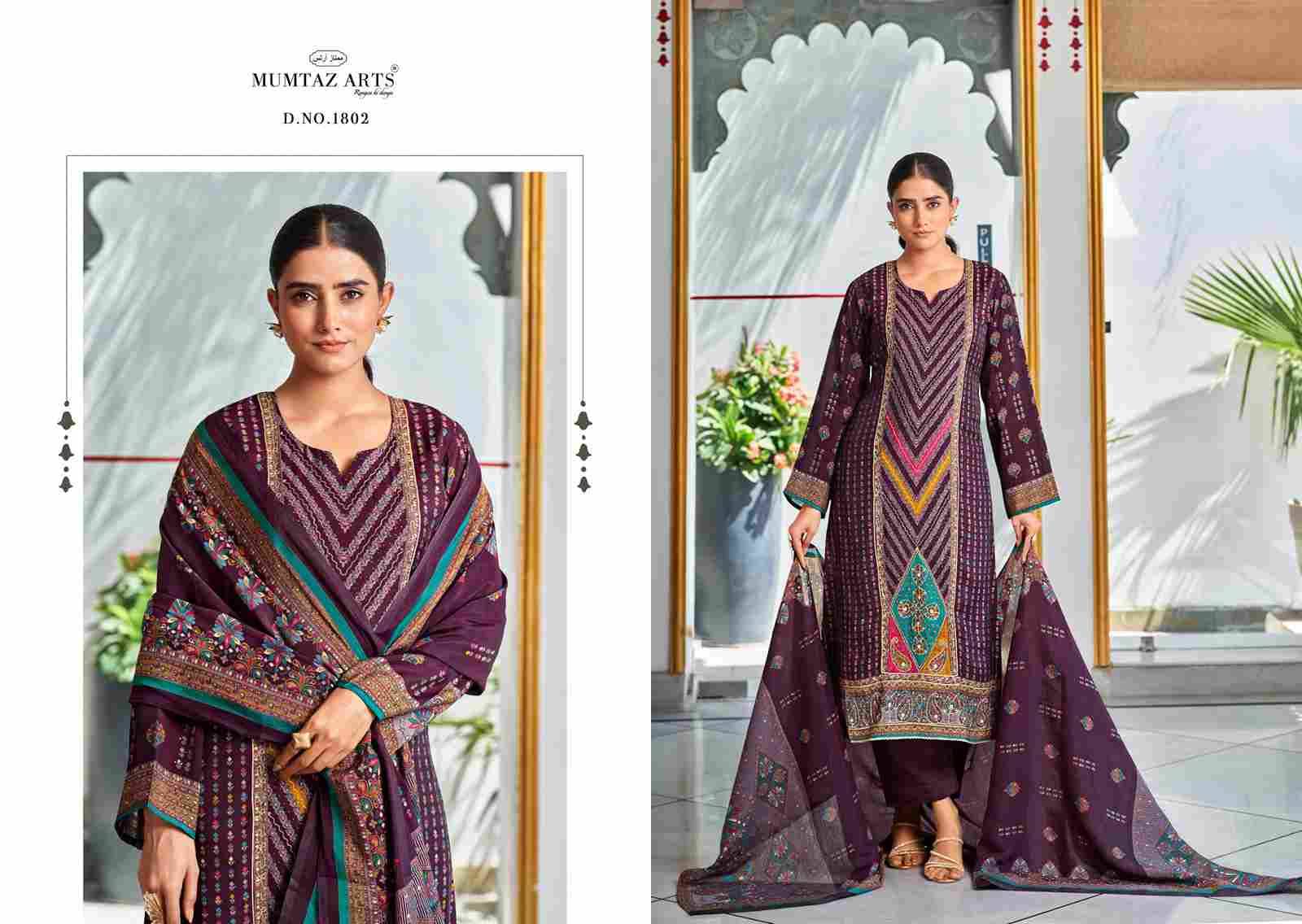 Tohfa By Mumtaz Arts 1801 To 1804 Series Designer Festive Suits Collection Beautiful Stylish Fancy Colorful Party Wear & Occasional Wear Pure Muslin Dresses At Wholesale Price