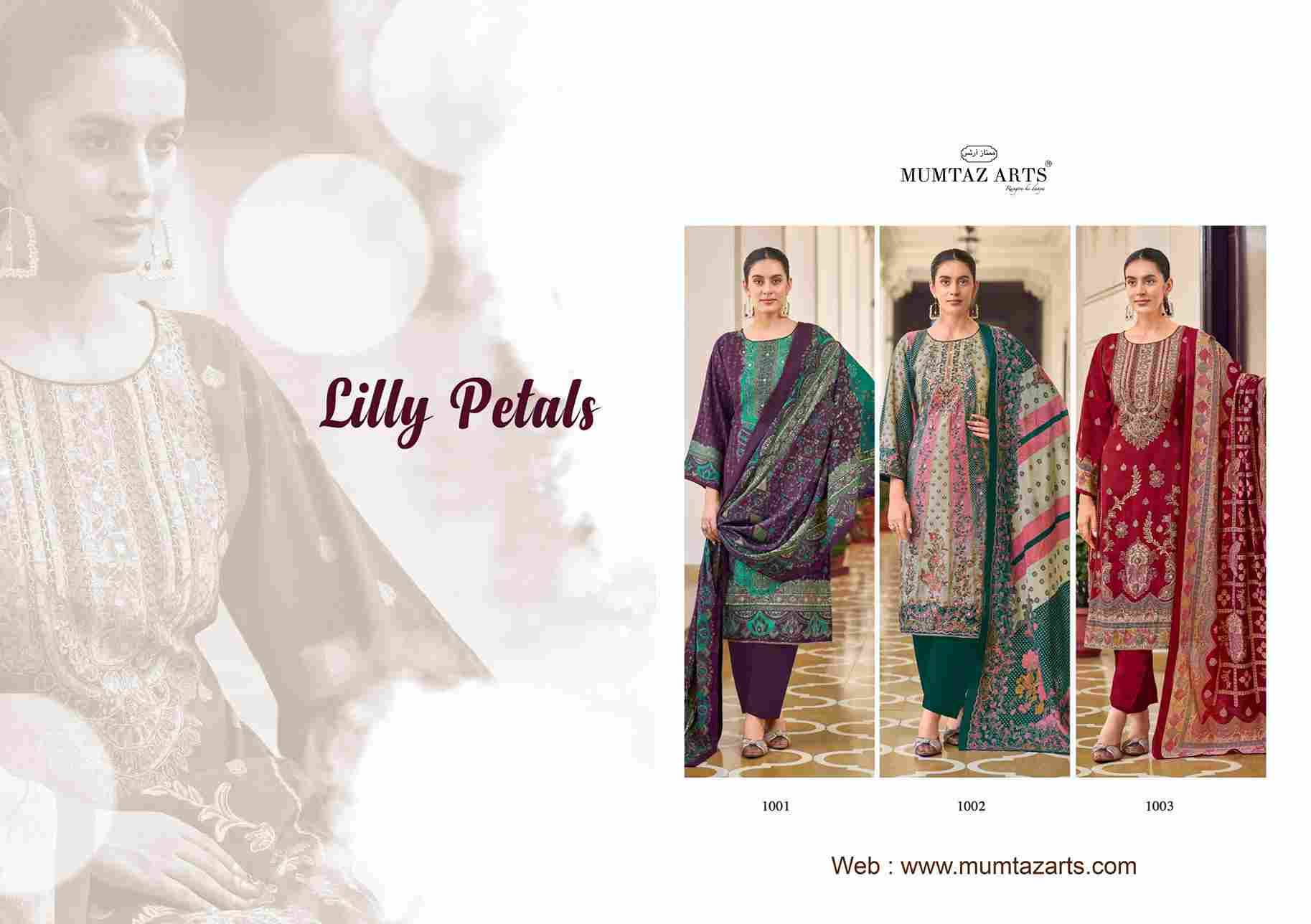 Lilly Petals By Mumtaz Arts 1001 To 1003 Series Beautiful Festive Suits Stylish Fancy Colorful Casual Wear & Ethnic Wear Pure Viscose Muslin Print Dresses At Wholesale Price