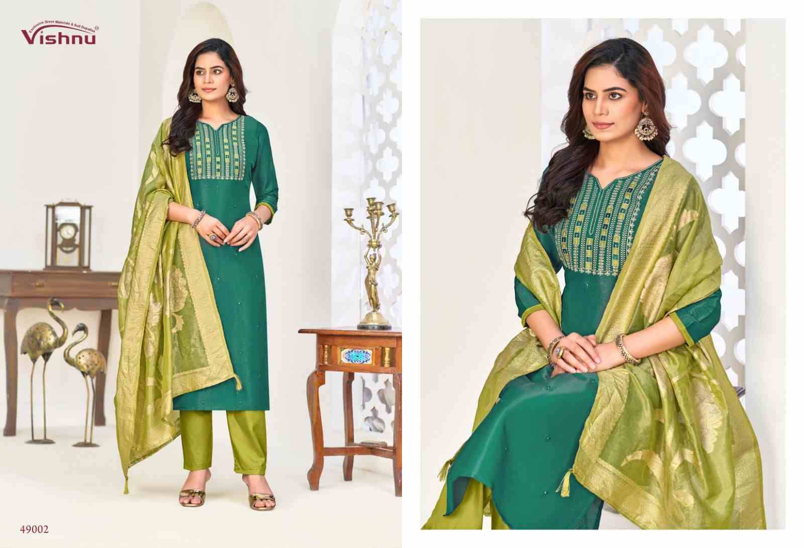 Nadia By Vishnu 49001 To 49012 Series Beautiful Stylish Festive Suits Fancy Colorful Casual Wear & Ethnic Wear & Ready To Wear Cosmos Simmer Dresses At Wholesale Price