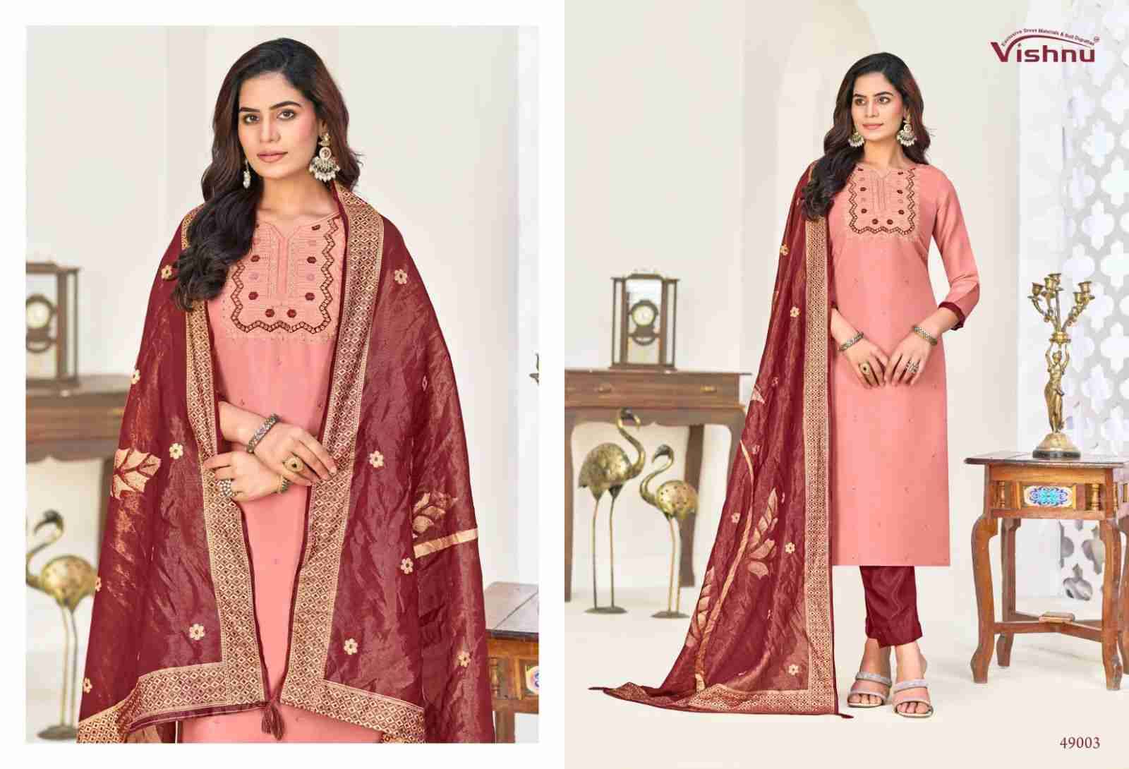 Nadia By Vishnu 49001 To 49012 Series Beautiful Stylish Festive Suits Fancy Colorful Casual Wear & Ethnic Wear & Ready To Wear Cosmos Simmer Dresses At Wholesale Price