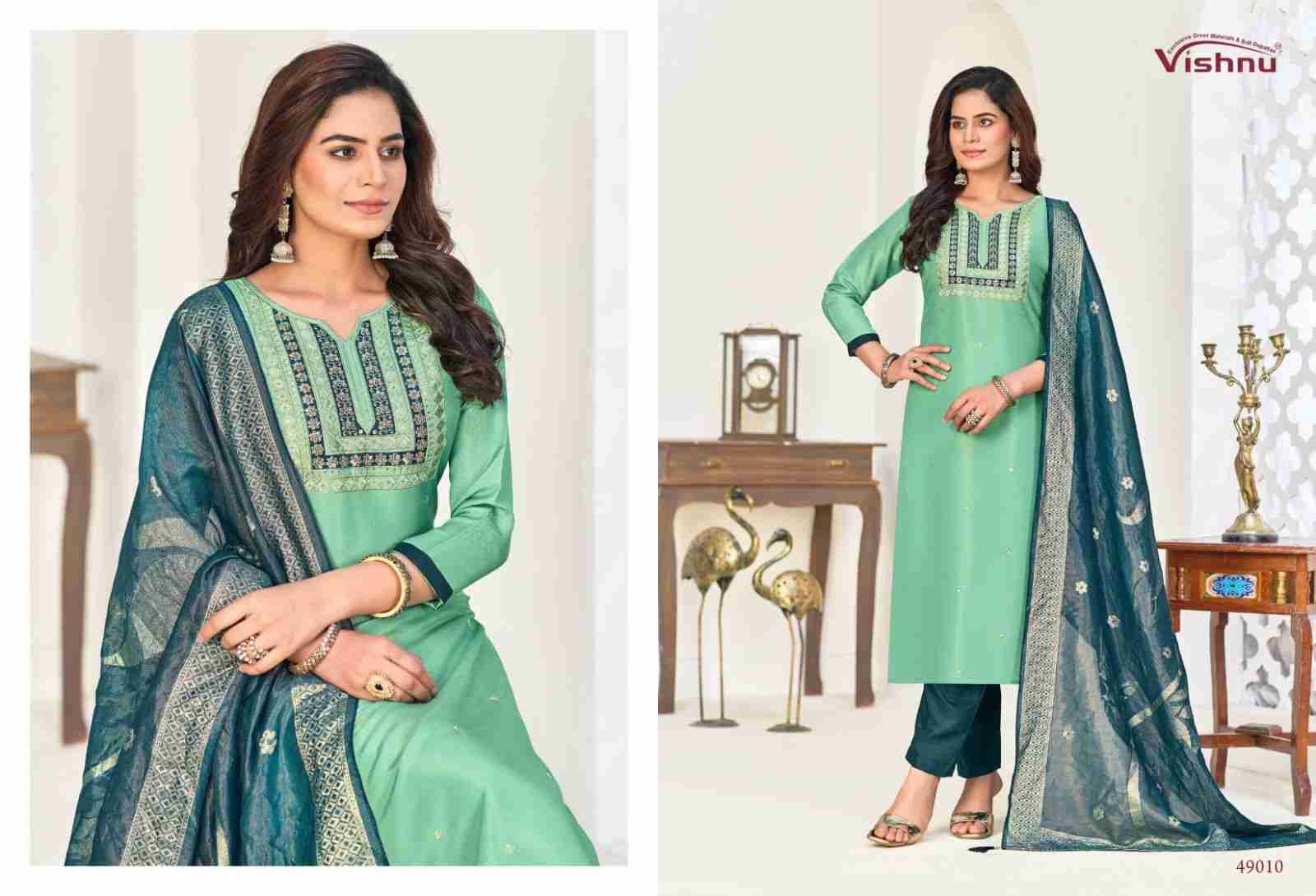 Nadia By Vishnu 49001 To 49012 Series Beautiful Stylish Festive Suits Fancy Colorful Casual Wear & Ethnic Wear & Ready To Wear Cosmos Simmer Dresses At Wholesale Price