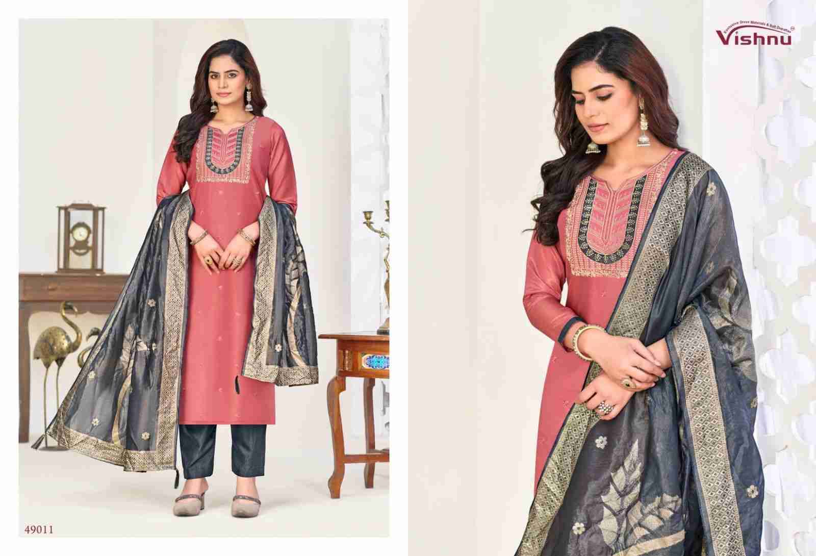 Nadia By Vishnu 49001 To 49012 Series Beautiful Stylish Festive Suits Fancy Colorful Casual Wear & Ethnic Wear & Ready To Wear Cosmos Simmer Dresses At Wholesale Price