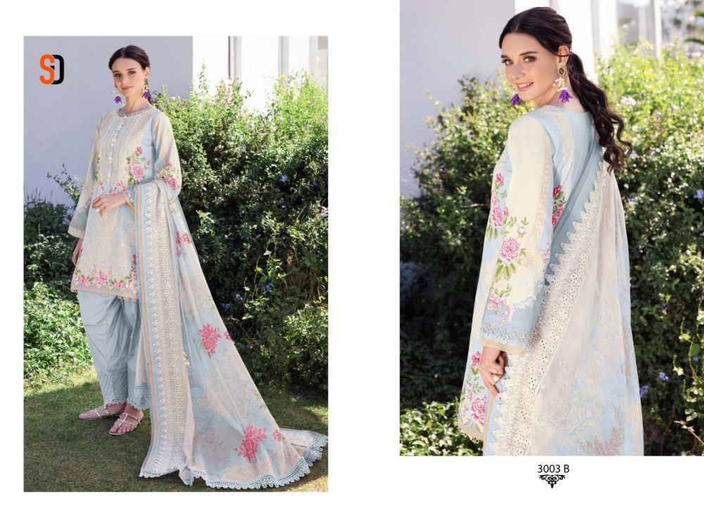 Needle Wonder Dupatta Work Collection Vol-3 By Shraddha Designer 3001-A To 3003-B Series Designer Pakistani Suits Beautiful Fancy Stylish Colorful Party Wear & Occasional Wear Pure Cotton Print With Embroidery Dresses At Wholesale Price