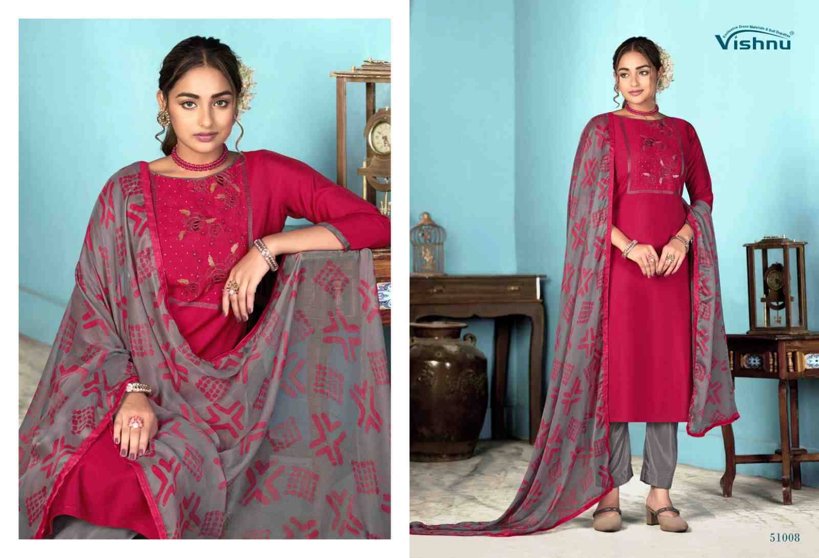 Dermy Cool Vol-24 By Vishnu 51001 To 51012 Series Beautiful Stylish Festive Suits Fancy Colorful Casual Wear & Ethnic Wear & Ready To Wear Viscose Silk Dresses At Wholesale Price