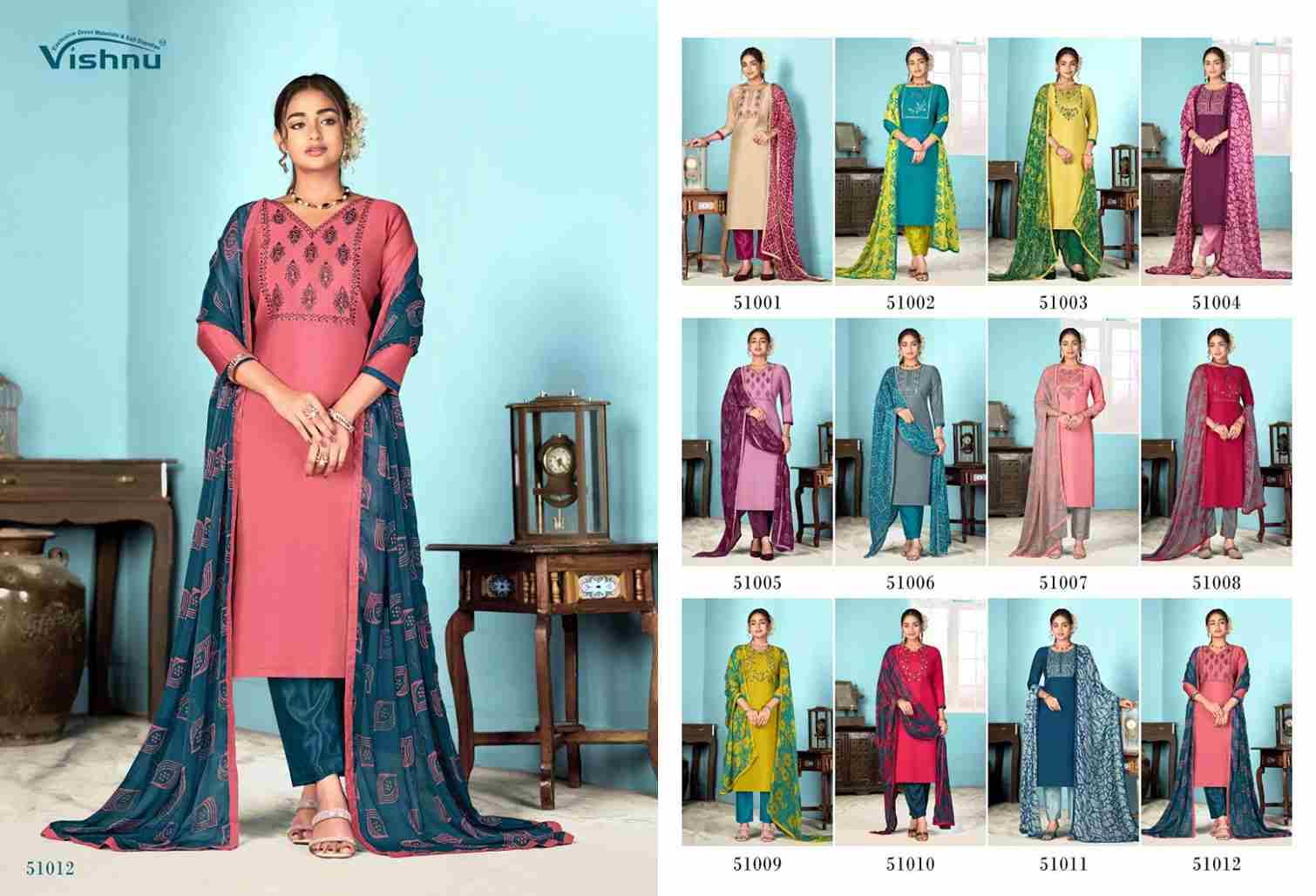 Dermy Cool Vol-24 By Vishnu 51001 To 51012 Series Beautiful Stylish Festive Suits Fancy Colorful Casual Wear & Ethnic Wear & Ready To Wear Viscose Silk Dresses At Wholesale Price