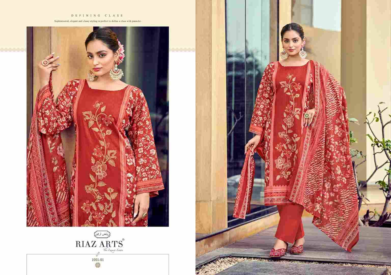 Bin Saeed By Riaz Arts 1001-01 To 1001-06 Series Beautiful Festive Suits Stylish Fancy Colorful Casual Wear & Ethnic Wear Pure Cotton Print Dresses At Wholesale Price
