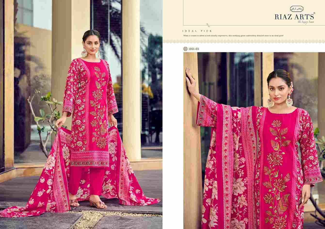 Bin Saeed By Riaz Arts 1001-01 To 1001-06 Series Beautiful Festive Suits Stylish Fancy Colorful Casual Wear & Ethnic Wear Pure Cotton Print Dresses At Wholesale Price
