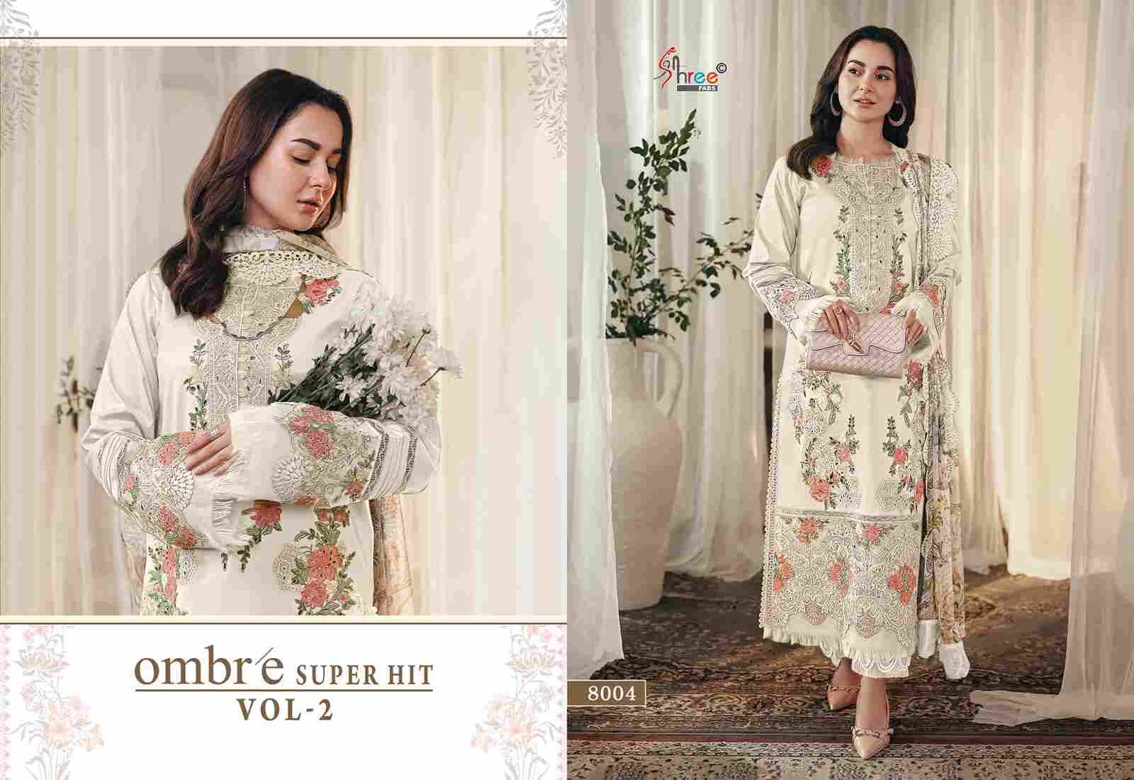 Ombre Vol-2 Super Hit By Shree Fabs 8001 To 8006 Series Beautiful Pakistani Suits Colorful Stylish Fancy Casual Wear & Ethnic Wear Pure Cotton With Embroidered Dresses At Wholesale Price