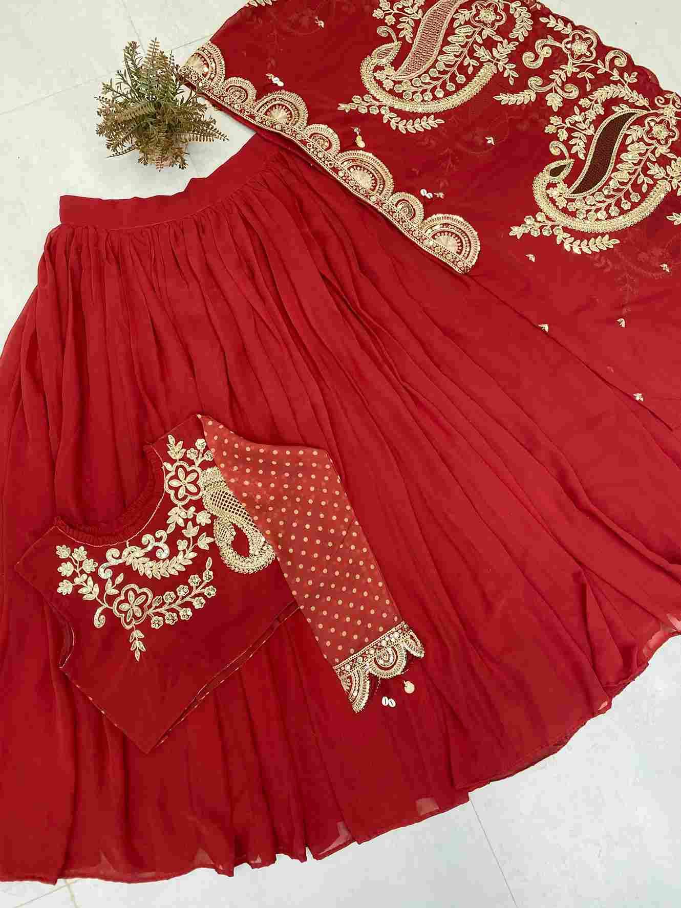 Be-400 By Fashid Wholesale Designer Beautiful Collection Occasional Wear & Party Wear Georgette Embroidered Lehengas At Wholesale Price