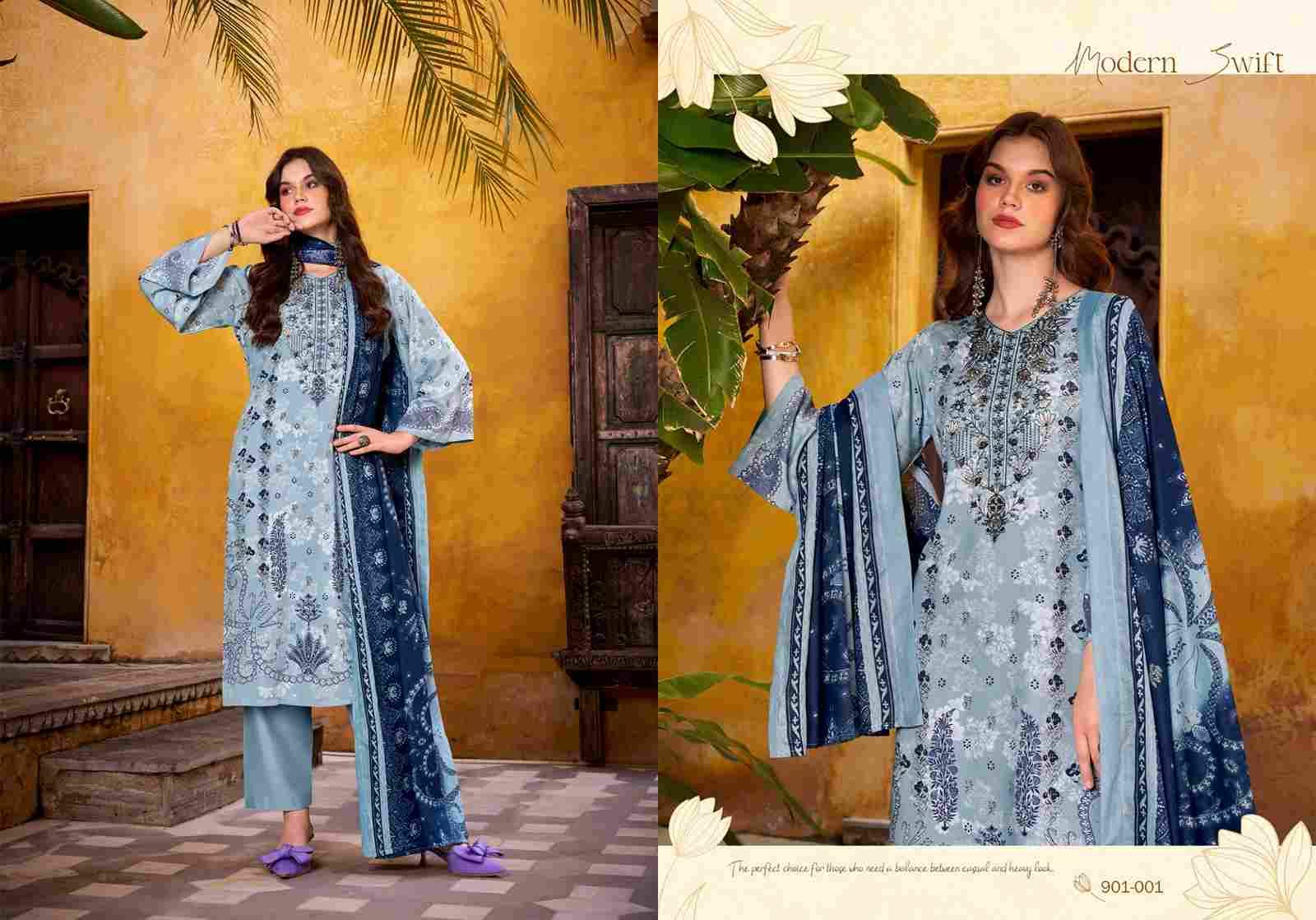 Riwayat Vol-14 By Belliza 901-001 To 901-008 Series Beautiful Festive Suits Stylish Fancy Colorful Casual Wear & Ethnic Wear Pure Viscose Rayon Print Dresses At Wholesale Price