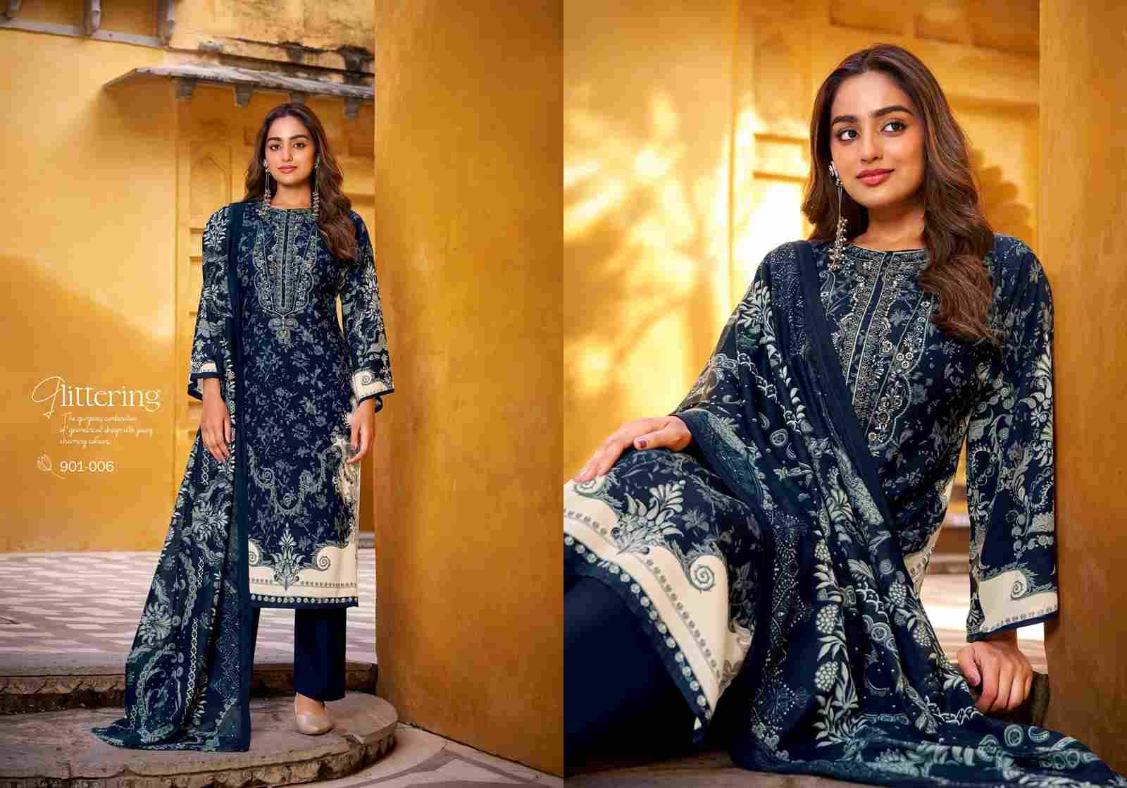 Riwayat Vol-14 By Belliza 901-001 To 901-008 Series Beautiful Festive Suits Stylish Fancy Colorful Casual Wear & Ethnic Wear Pure Viscose Rayon Print Dresses At Wholesale Price
