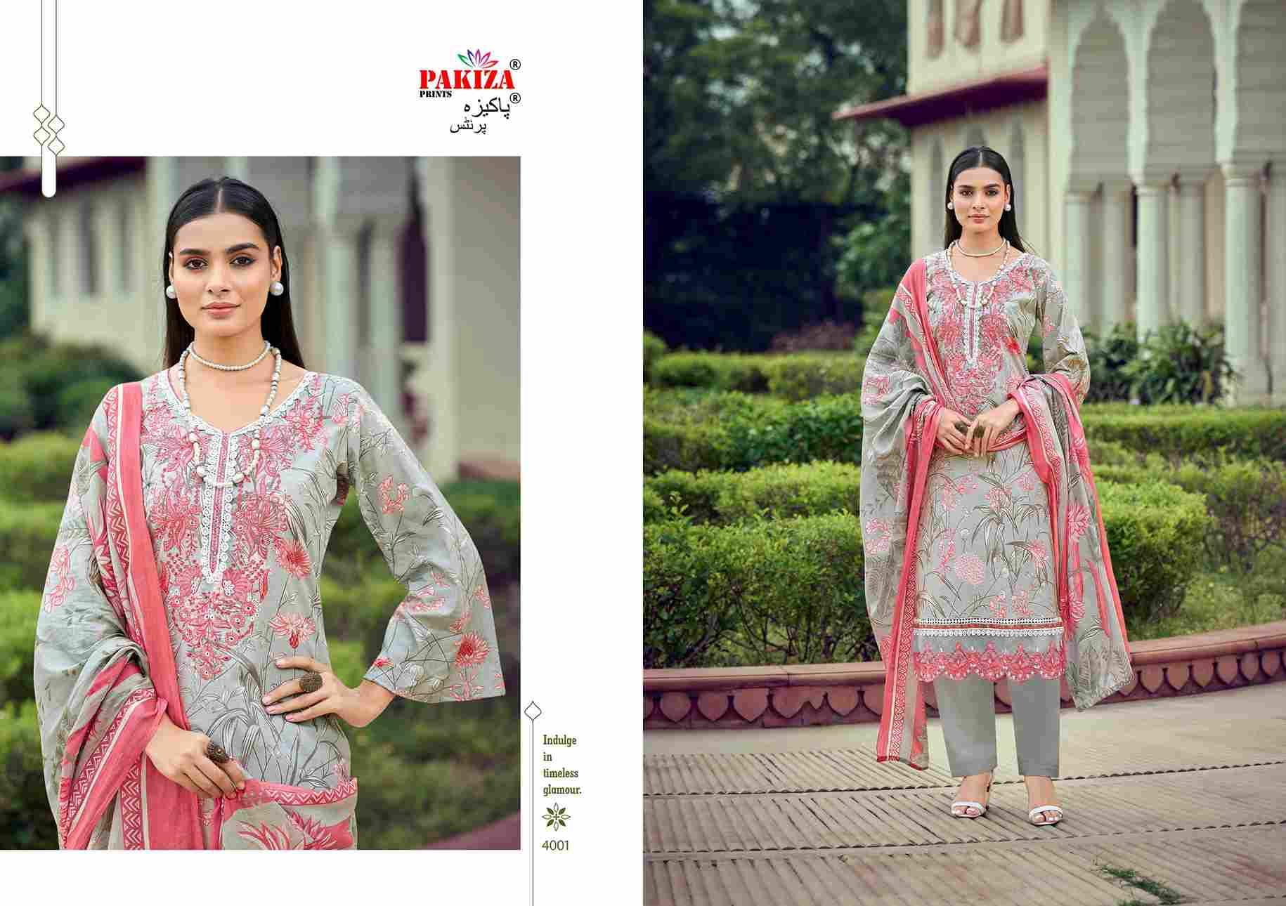 Flora Vol-4 By Pakiza Prints 4001 To 4010 Series Beautiful Festive Suits Stylish Fancy Colorful Party Wear & Occasional Wear Lawn Cotton Dresses At Wholesale Price