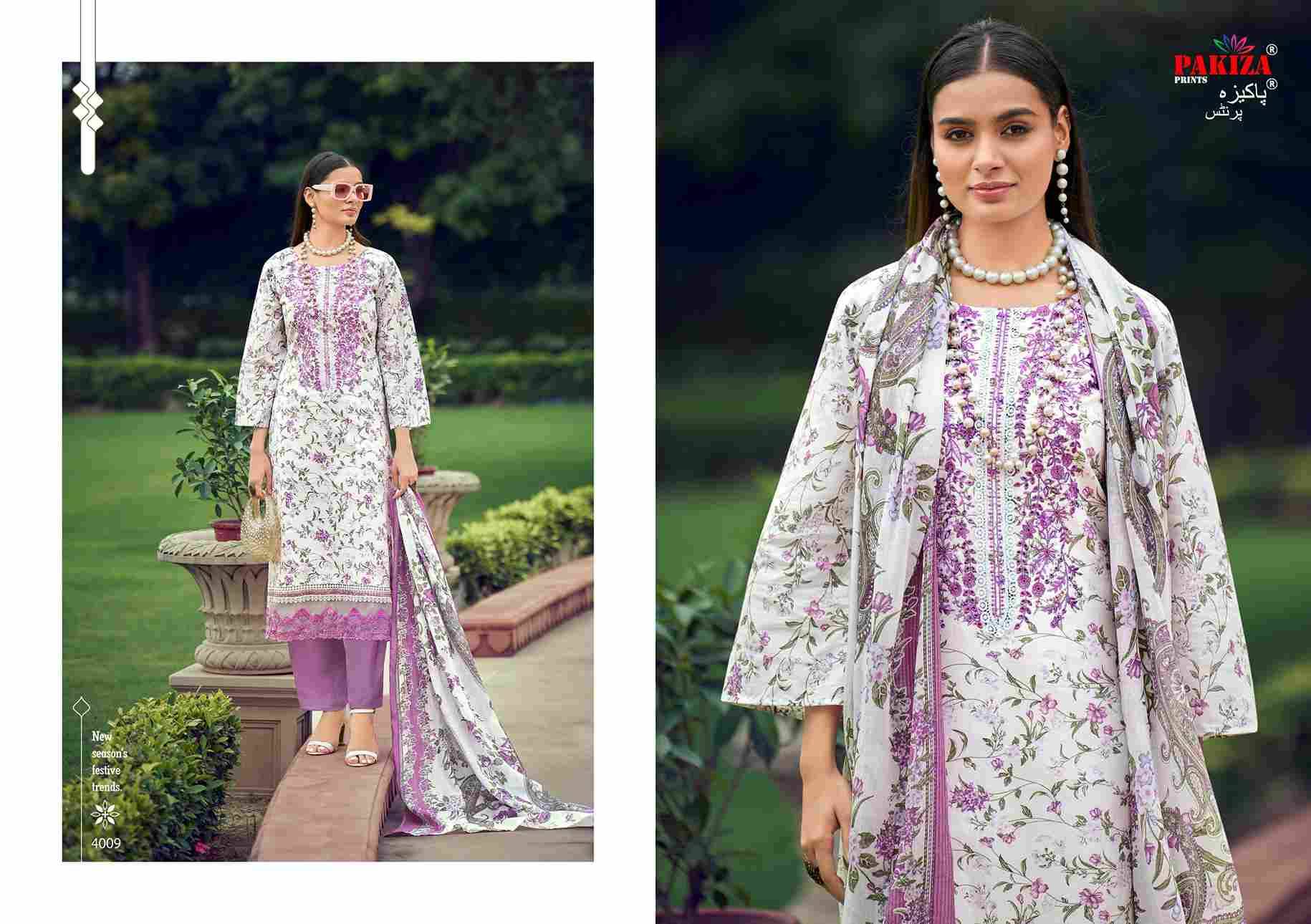 Flora Vol-4 By Pakiza Prints 4001 To 4010 Series Beautiful Festive Suits Stylish Fancy Colorful Party Wear & Occasional Wear Lawn Cotton Dresses At Wholesale Price