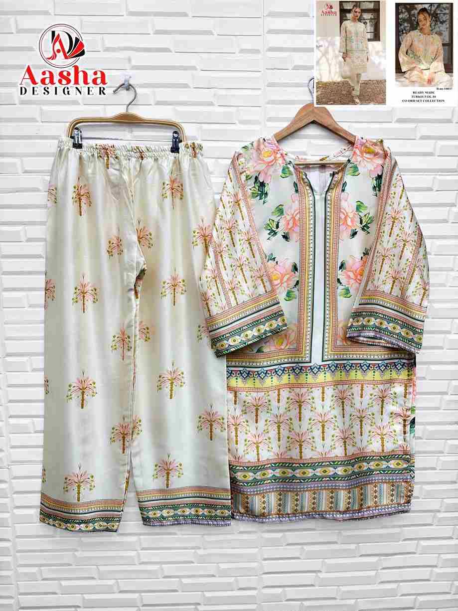 Turkis Vol-10 By Aasha Designer 10037 To 10040 Series Designer Stylish Fancy Colorful Beautiful Casual Wear & Ethnic Wear Modal Satin Co-Ords At Wholesale Price