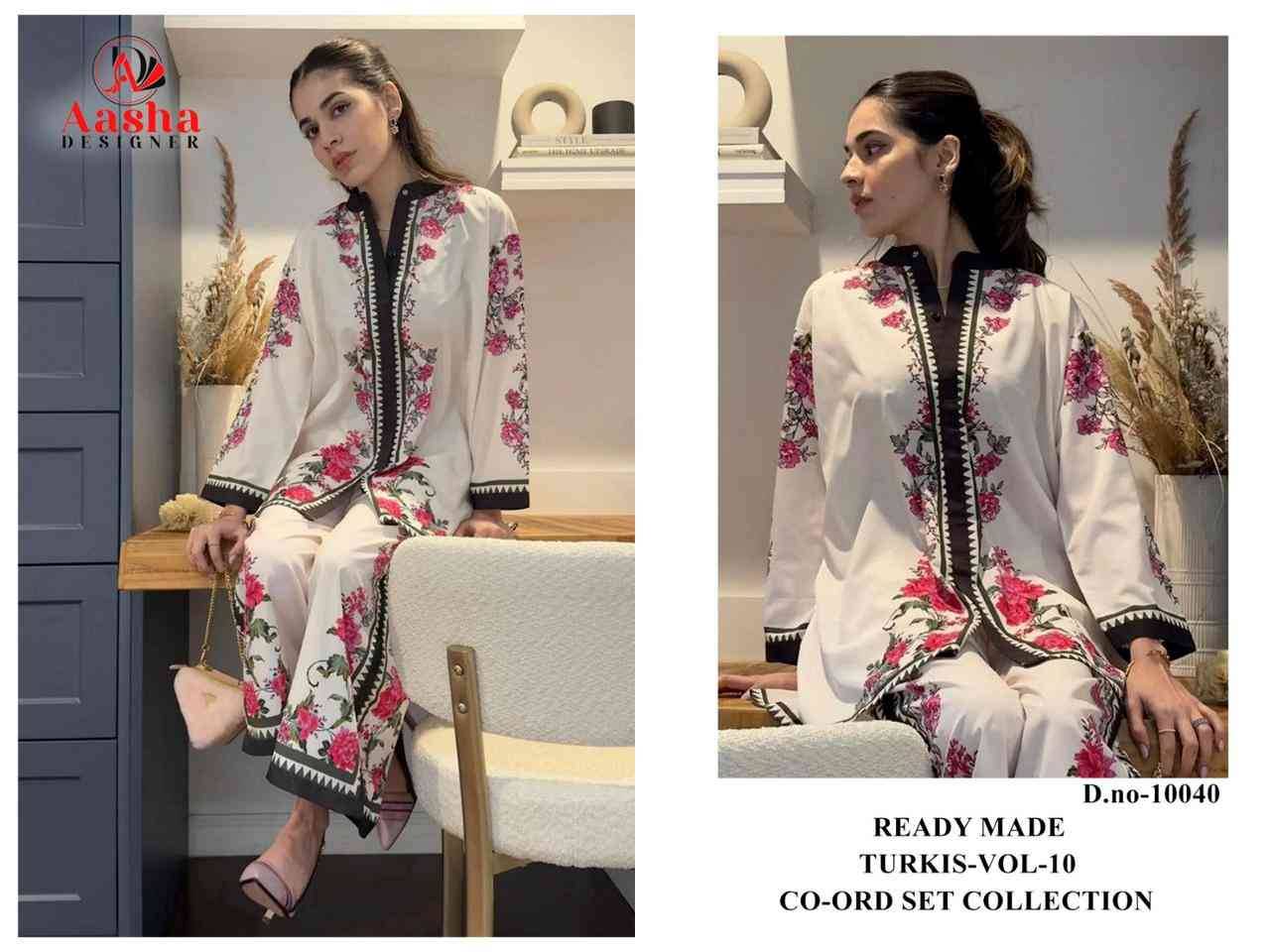 Turkis Vol-10 By Aasha Designer 10037 To 10040 Series Designer Stylish Fancy Colorful Beautiful Casual Wear & Ethnic Wear Modal Satin Co-Ords At Wholesale Price