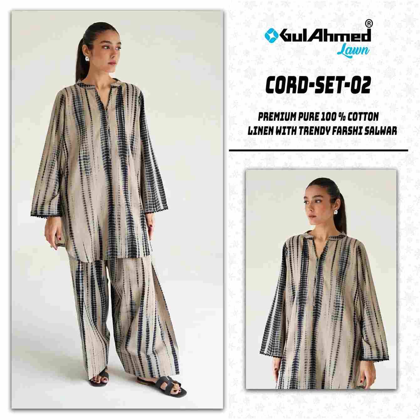 Cord-Set Vol-2 By Gull Aahmed 201 To 204 Series Designer Stylish Fancy Colorful Beautiful Casual Wear & Ethnic Wear Cotton Linen Co-Ords At Wholesale Price