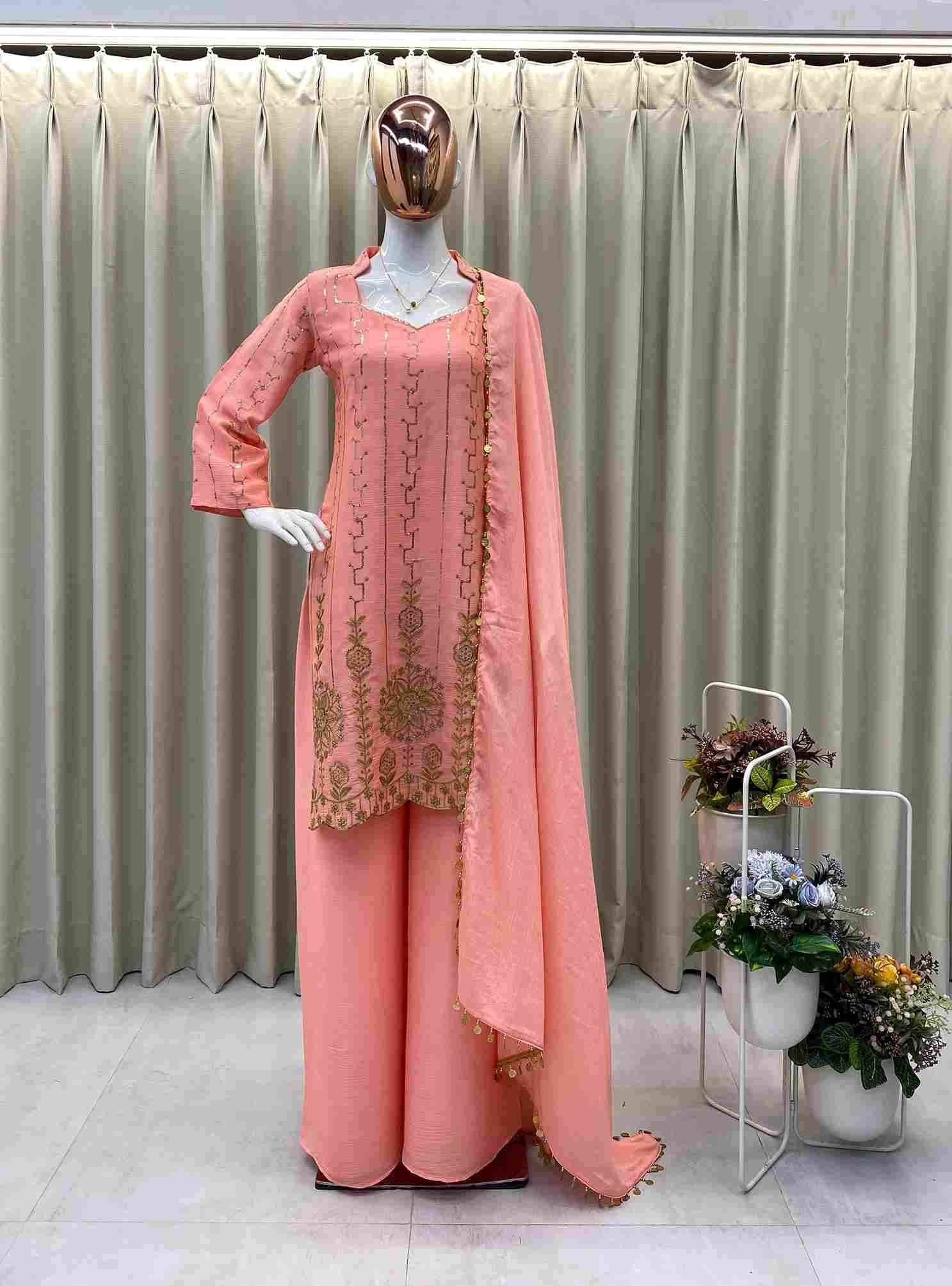Be-395 By Fashid Wholesale Beautiful Suits Colorful Stylish Fancy Casual Wear & Ethnic Wear Chinnon Dresses At Wholesale Price