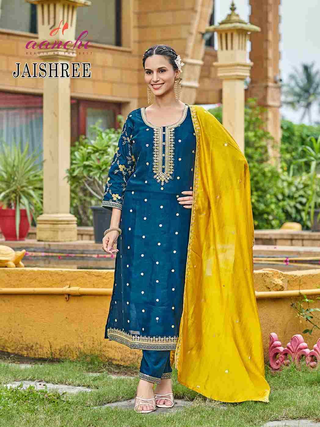 Jayshree By Aanchi 01 To 03 Series Beautiful Festive Suits Colorful Stylish Fancy Casual Wear & Ethnic Wear Vichitra Silk Dresses At Wholesale Price
