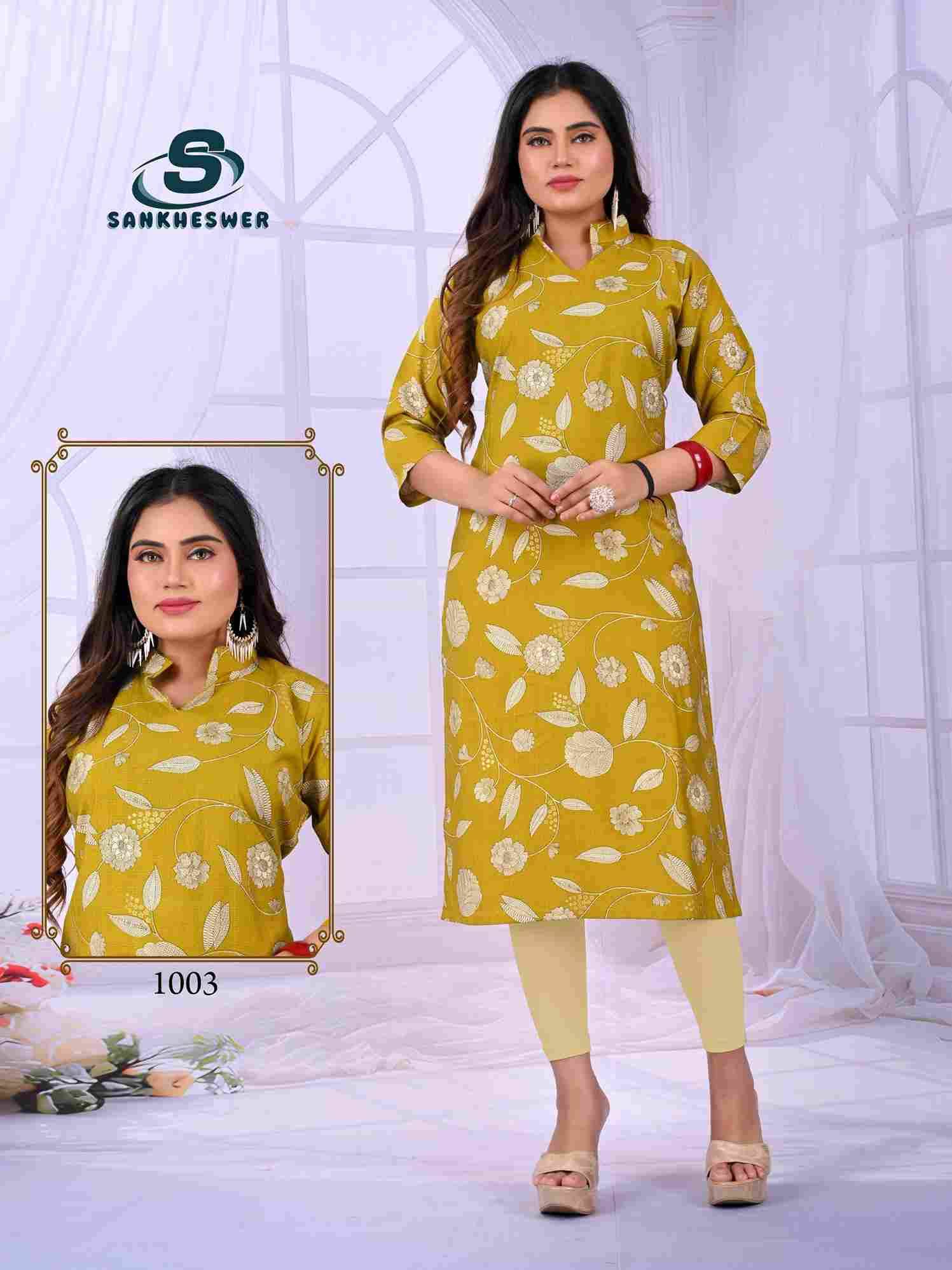 Apple By Sankheswer 1001 To 1008 Series Designer Stylish Fancy Colorful Beautiful Party Wear & Ethnic Wear Collection Heavy Vertican Kurtis At Wholesale Price