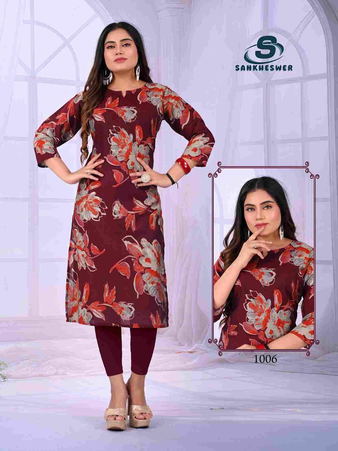 Apple By Sankheswer 1001 To 1008 Series Designer Stylish Fancy Colorful Beautiful Party Wear & Ethnic Wear Collection Heavy Vertican Kurtis At Wholesale Price