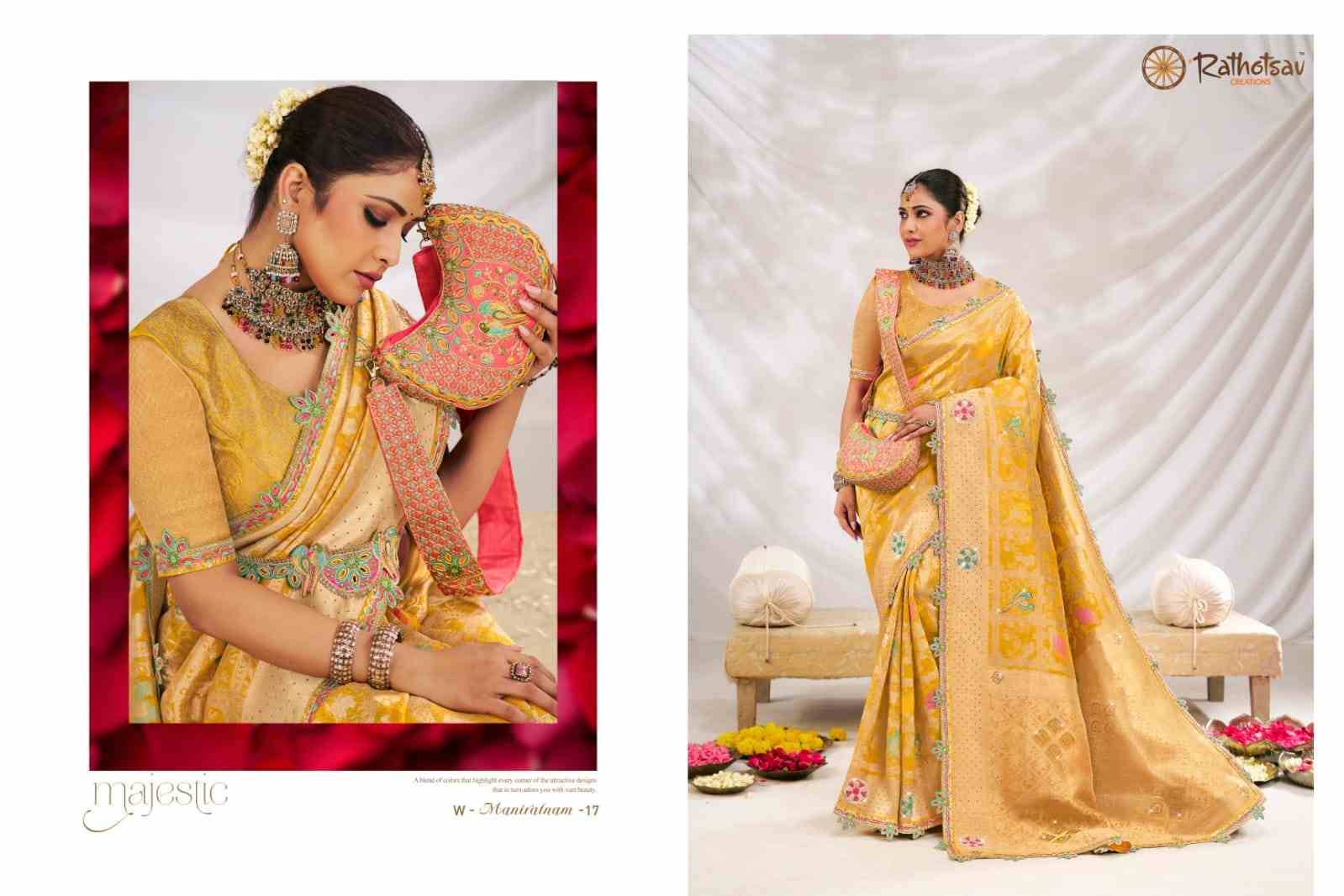 Maniratnam Vol-3 By Rathotsav 11 To 18 Series Indian Traditional Wear Collection Beautiful Stylish Fancy Colorful Party Wear & Occasional Wear Fancy Sarees At Wholesale Price