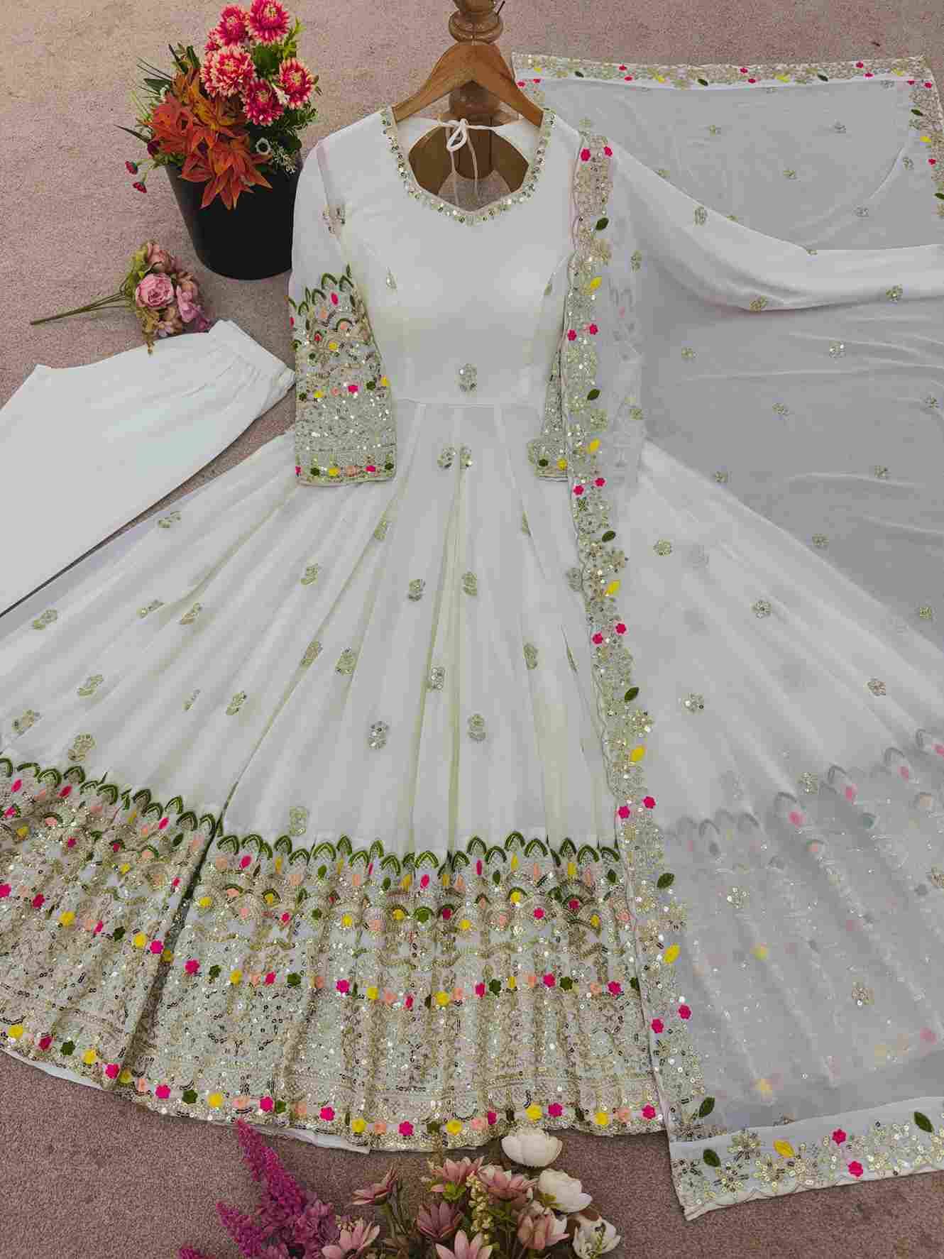Sf-1070 By Fashid Wholesale Designer Beautiful Collection Occasional Wear & Party Wear Heavy Georgette Gowns With Bottom At Wholesale Price