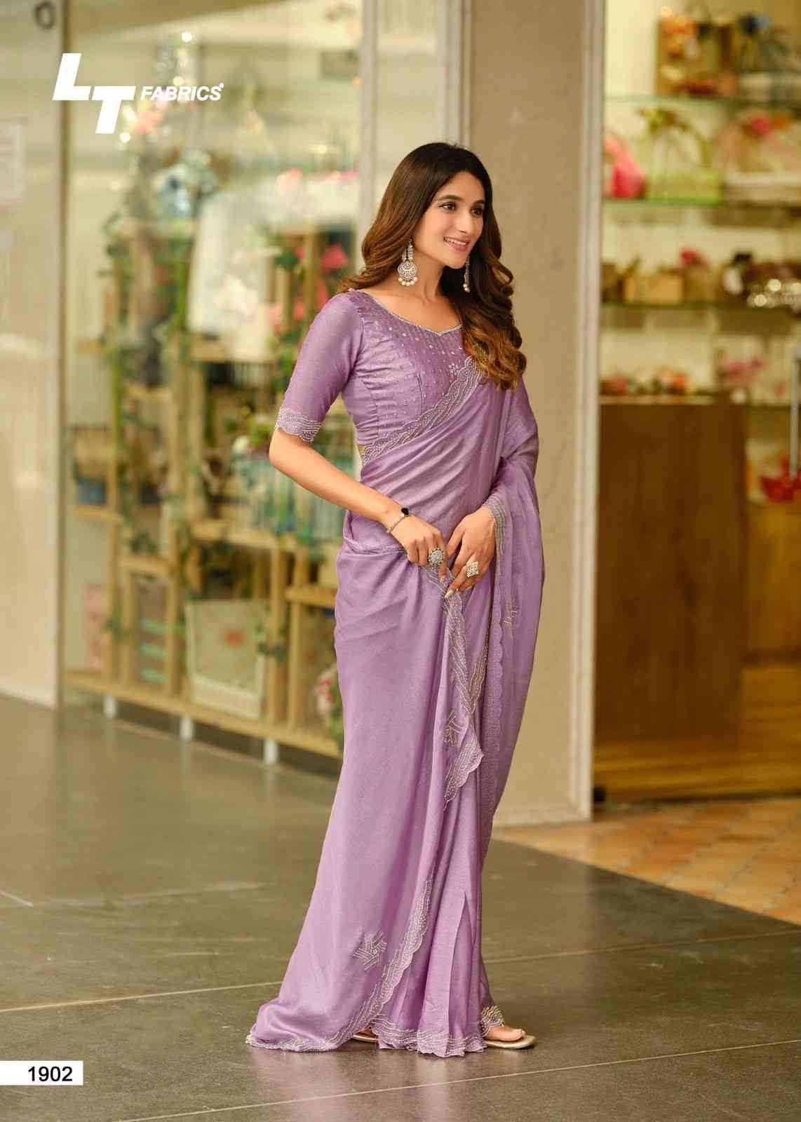 Primark Vol-19 By LT Fabrics 1901 To 1906 Series Indian Traditional Wear Collection Beautiful Stylish Fancy Colorful Party Wear & Occasional Wear Malai Silk Sarees At Wholesale Price