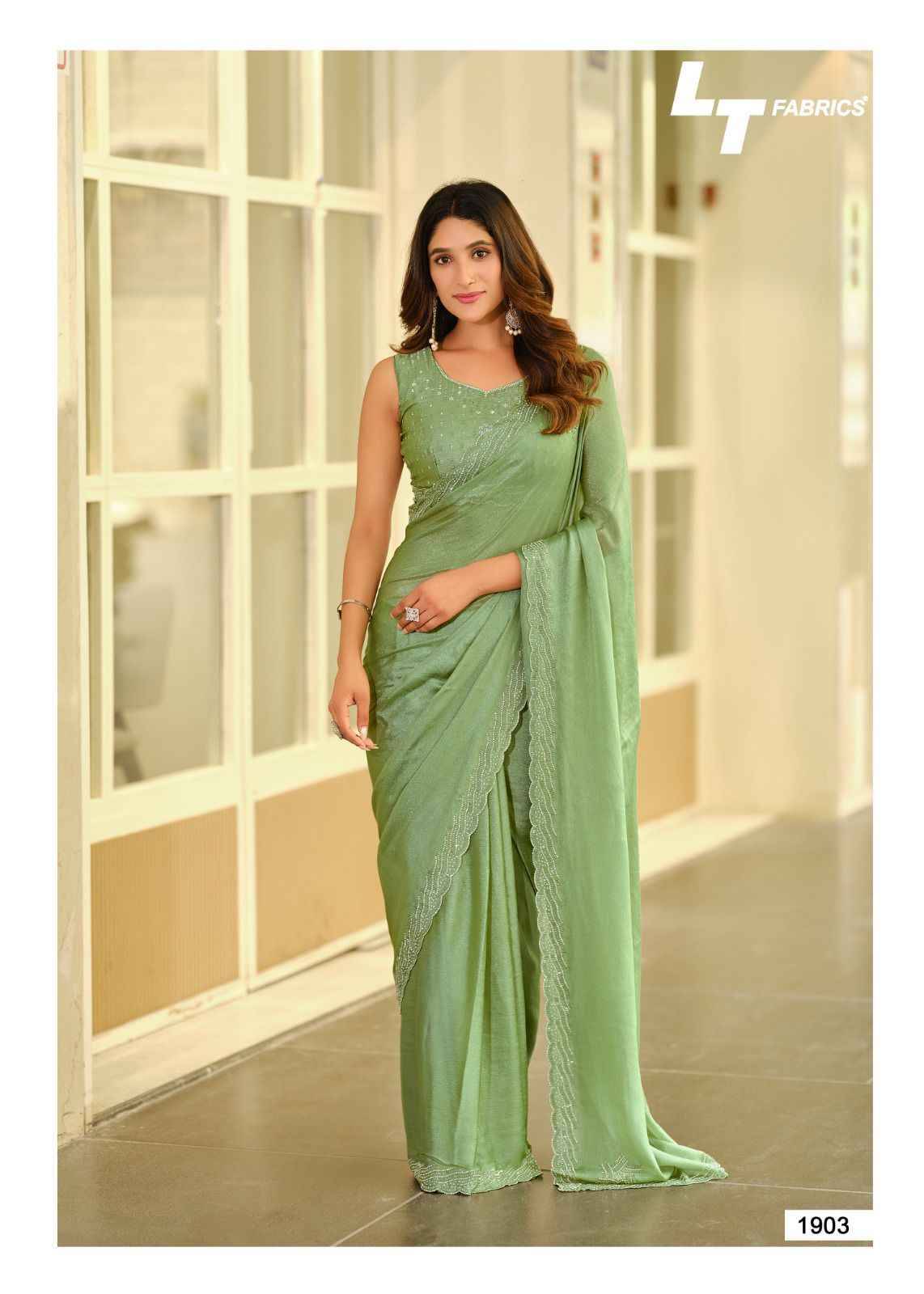 Primark Vol-19 By LT Fabrics 1901 To 1906 Series Indian Traditional Wear Collection Beautiful Stylish Fancy Colorful Party Wear & Occasional Wear Malai Silk Sarees At Wholesale Price