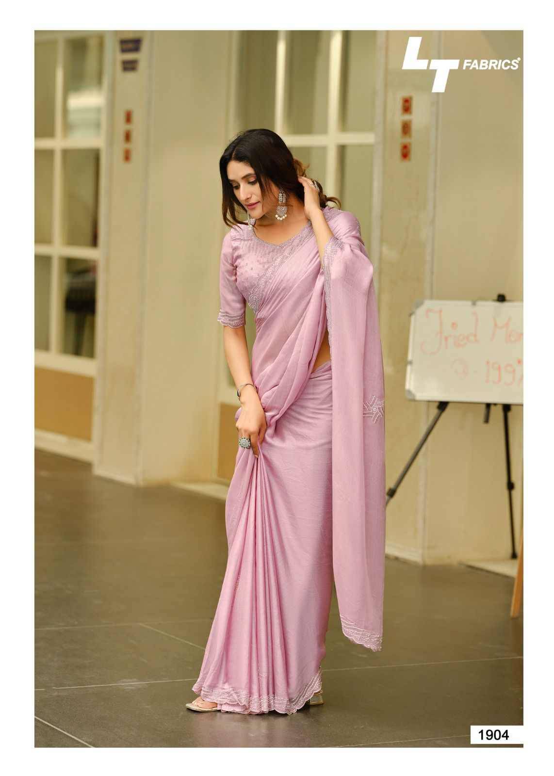 Primark Vol-19 By LT Fabrics 1901 To 1906 Series Indian Traditional Wear Collection Beautiful Stylish Fancy Colorful Party Wear & Occasional Wear Malai Silk Sarees At Wholesale Price