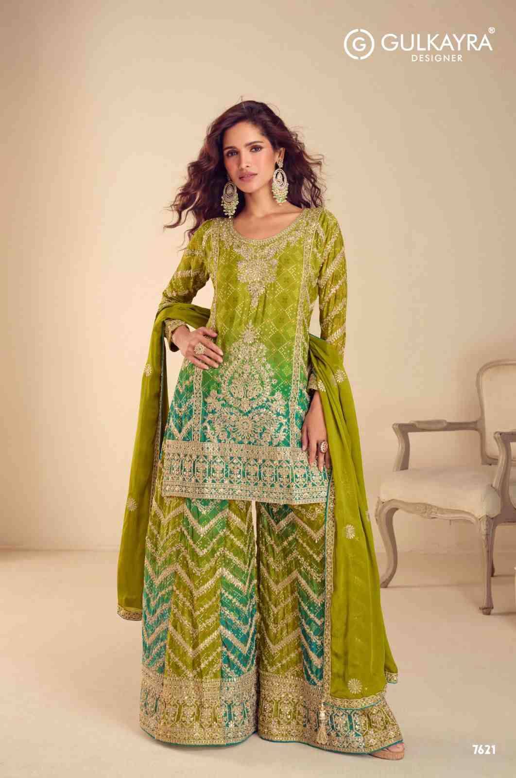 Misbah By Gulkayra Designer 7620 To 7621 Series Beautiful Sharara Suits Colorful Stylish Fancy Casual Wear & Ethnic Wear Chinnon Dresses At Wholesale Price