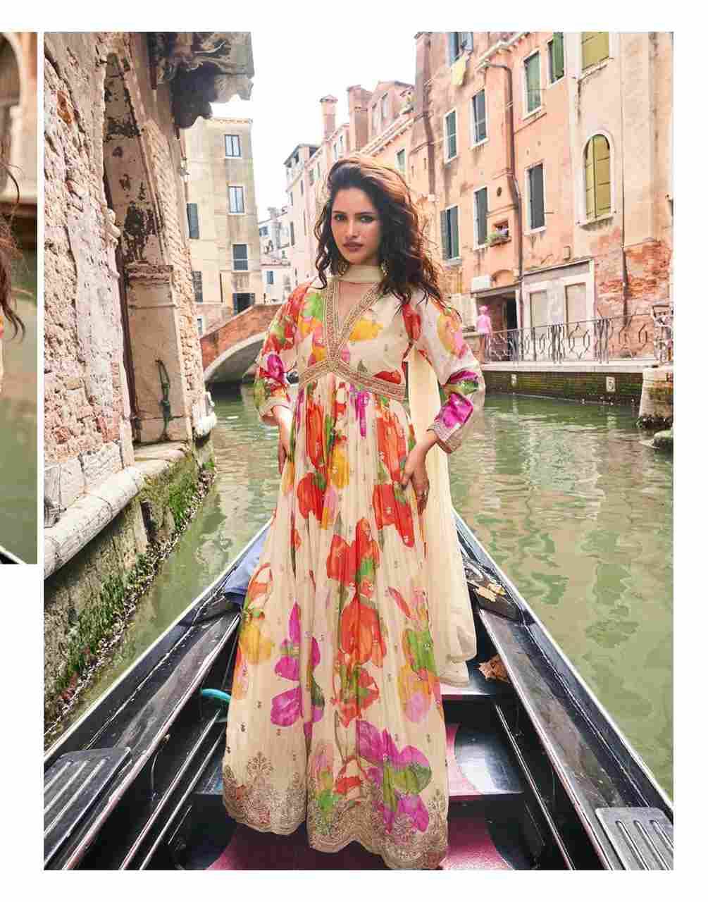 Geet By Sayuri 10074 To 10076 Series Designer Stylish Fancy Colorful Beautiful Party Wear & Ethnic Wear Collection Premium Chinnon Silk Gowns With Dupatta At Wholesale Price