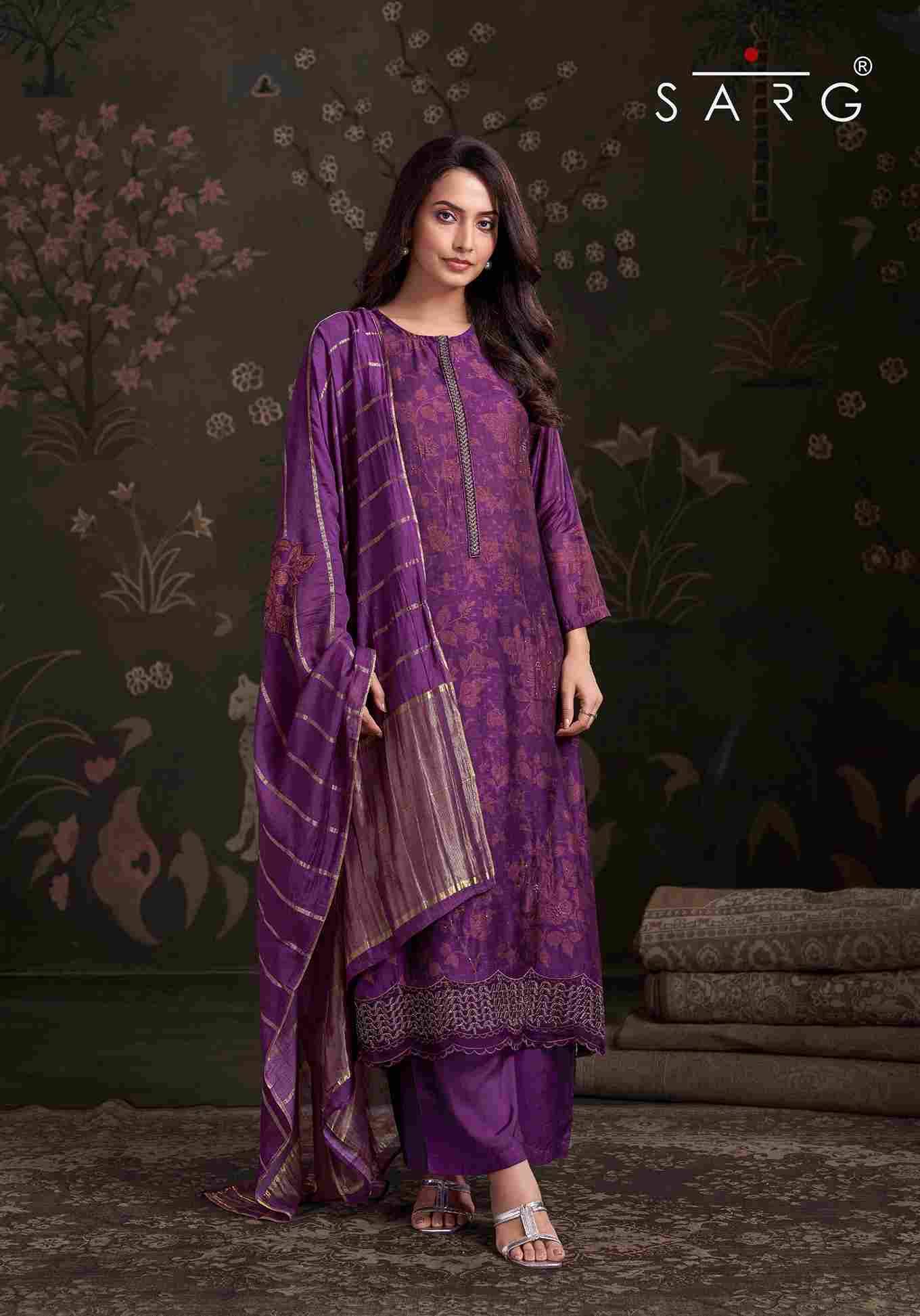 Zikra By Sarg Beautiful Stylish Festive Suits Fancy Colorful Casual Wear & Ethnic Wear & Ready To Wear Pure Muslin Silk Print Dresses At Wholesale Price