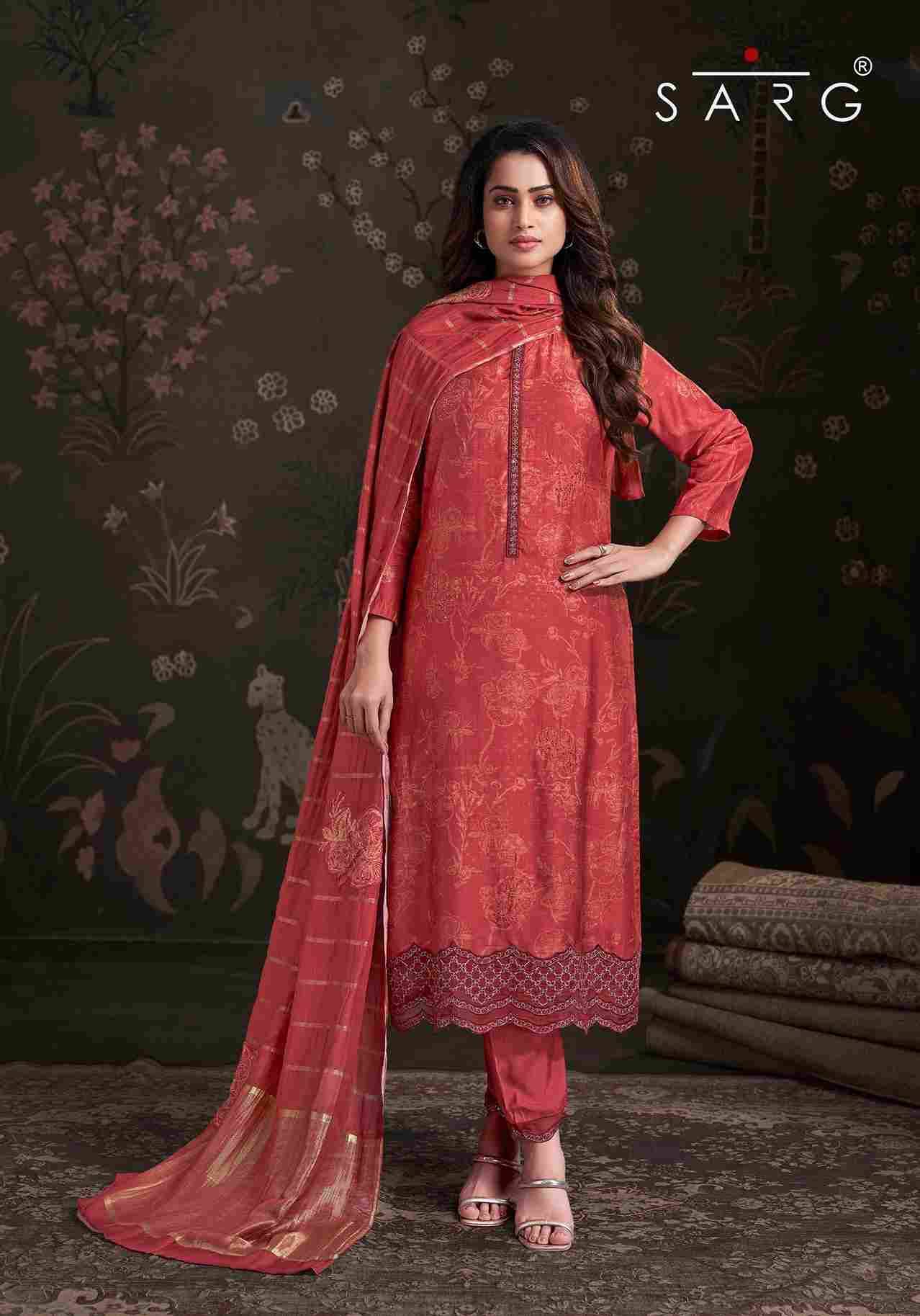 Zikra By Sarg Beautiful Stylish Festive Suits Fancy Colorful Casual Wear & Ethnic Wear & Ready To Wear Pure Muslin Silk Print Dresses At Wholesale Price