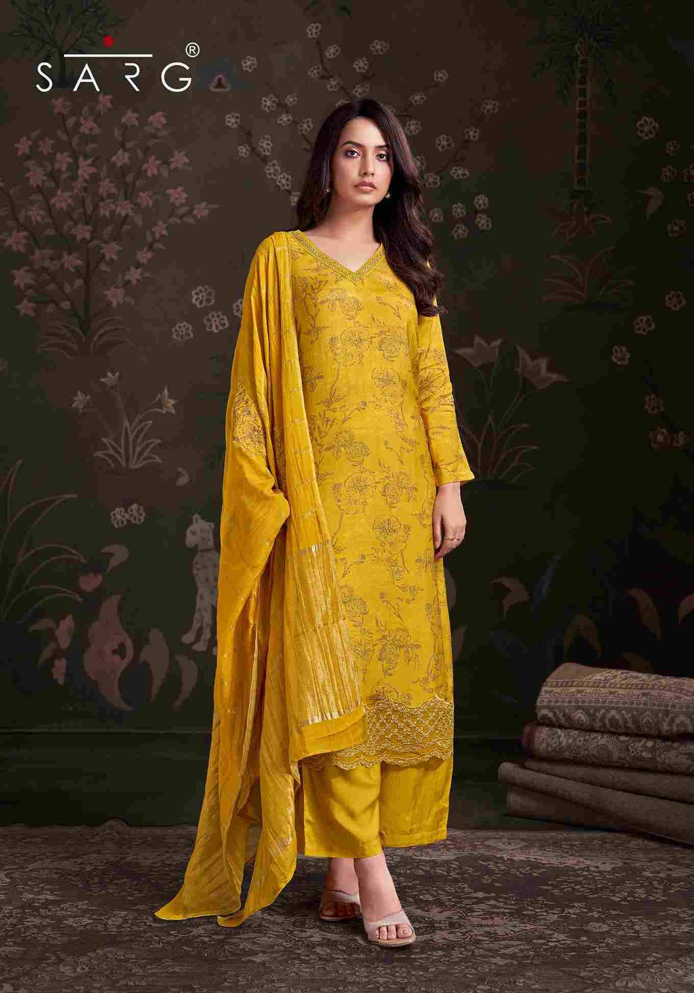 Zikra By Sarg Beautiful Stylish Festive Suits Fancy Colorful Casual Wear & Ethnic Wear & Ready To Wear Pure Muslin Silk Print Dresses At Wholesale Price