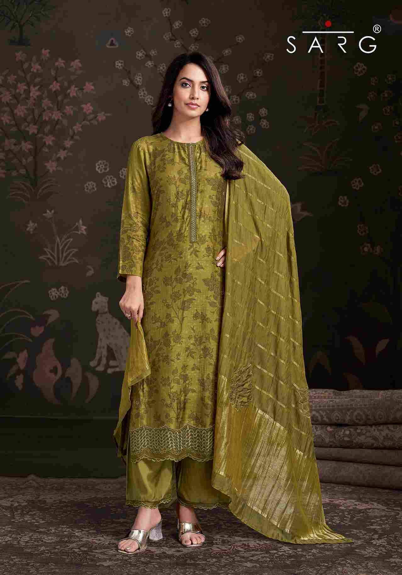 Zikra By Sarg Beautiful Stylish Festive Suits Fancy Colorful Casual Wear & Ethnic Wear & Ready To Wear Pure Muslin Silk Print Dresses At Wholesale Price
