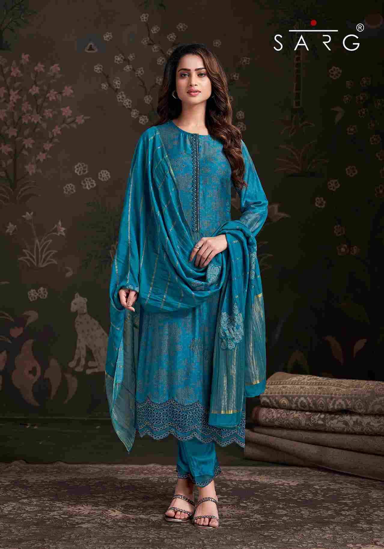 Zikra By Sarg Beautiful Stylish Festive Suits Fancy Colorful Casual Wear & Ethnic Wear & Ready To Wear Pure Muslin Silk Print Dresses At Wholesale Price