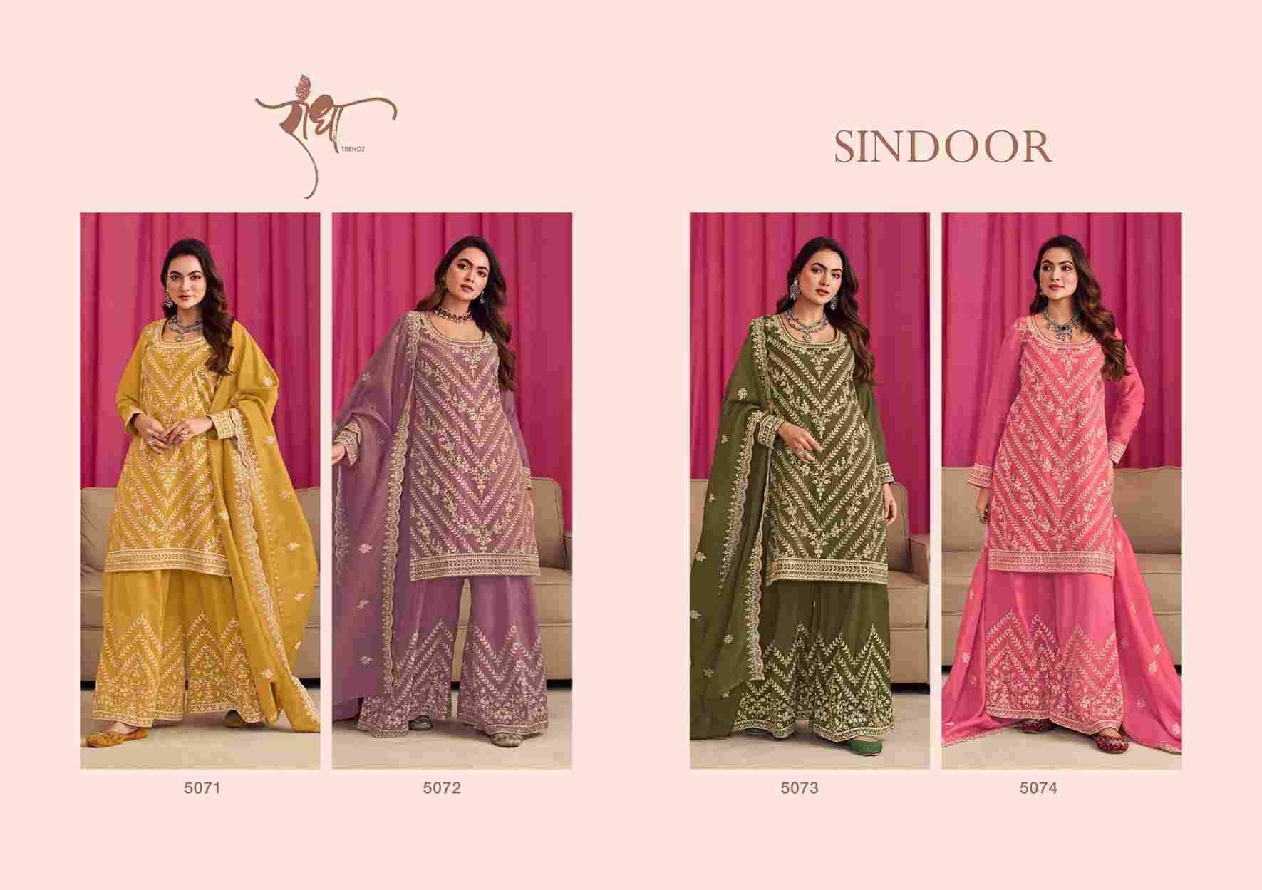 Sindoor By Radha Trendz 5071 To 5074 Series Designer Sharara Suits Beautiful Fancy Colorful Stylish Party Wear & Occasional Wear Simar Silk Dresses At Wholesale Price