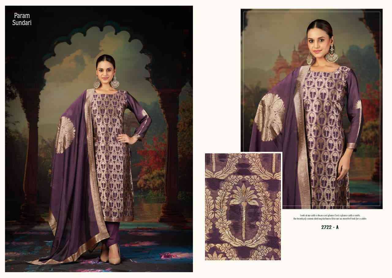 Param Sundari By Sargam Prints 2722-A To 2722-D Series Beautiful Festive Suits Stylish Fancy Colorful Casual Wear & Ethnic Wear Pure Viscose Silk Print Dresses At Wholesale Price