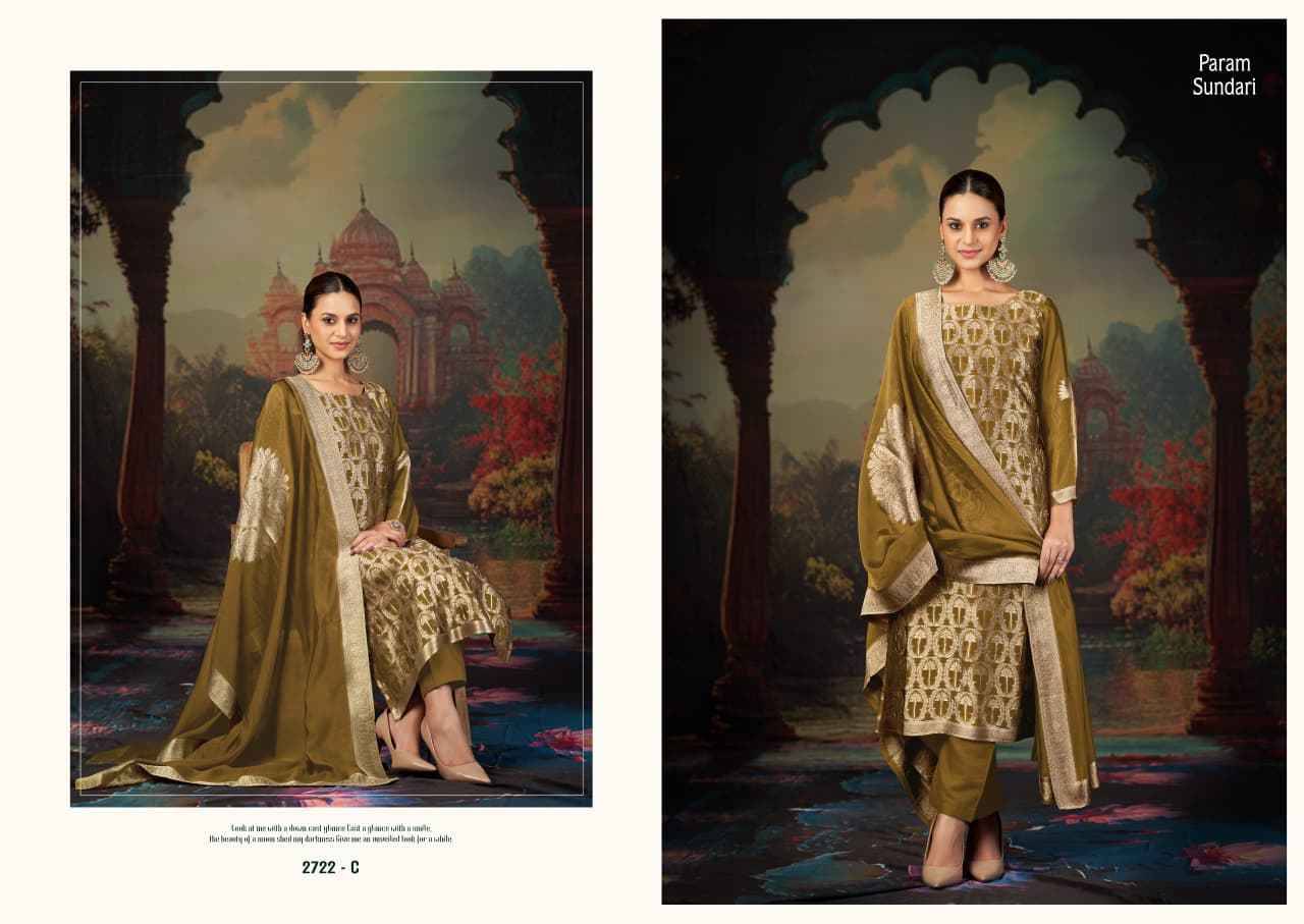 Param Sundari By Sargam Prints 2722-A To 2722-D Series Beautiful Festive Suits Stylish Fancy Colorful Casual Wear & Ethnic Wear Pure Viscose Silk Print Dresses At Wholesale Price