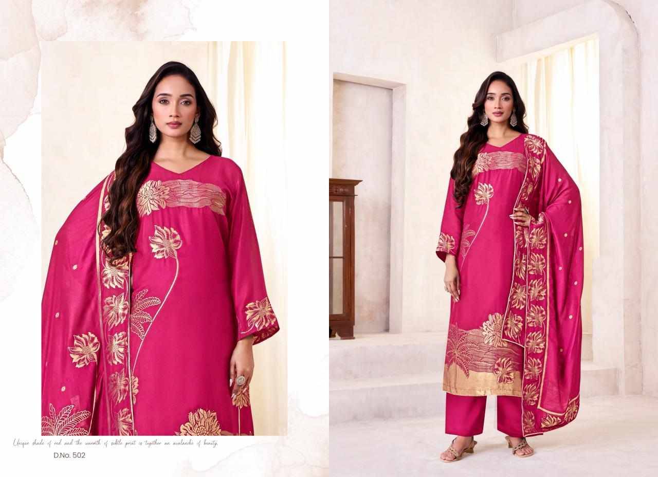 Zeya By Tanishk Fashion 501 To 504 Series Beautiful Festive Suits Colorful Stylish Fancy Casual Wear & Ethnic Wear Muslin Jacquard Dresses At Wholesale Price