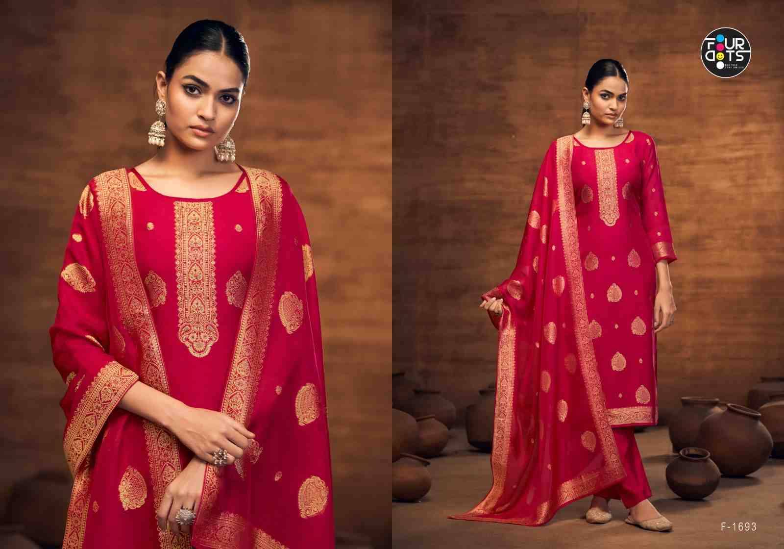 Kalaa By Four Dots 1691 To 1694 Series Designer Stylish Fancy Colorful Beautiful Party Wear & Ethnic Wear Collection Organza Silk Dresses At Wholesale Price